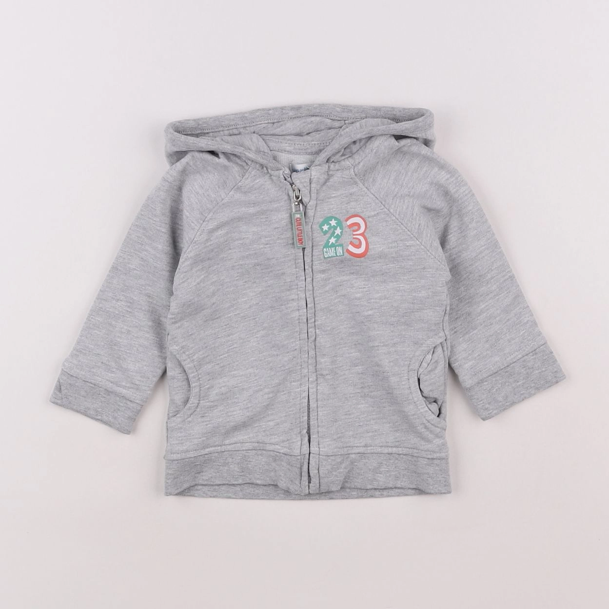 Vertbaudet - sweat gris - 6 mois