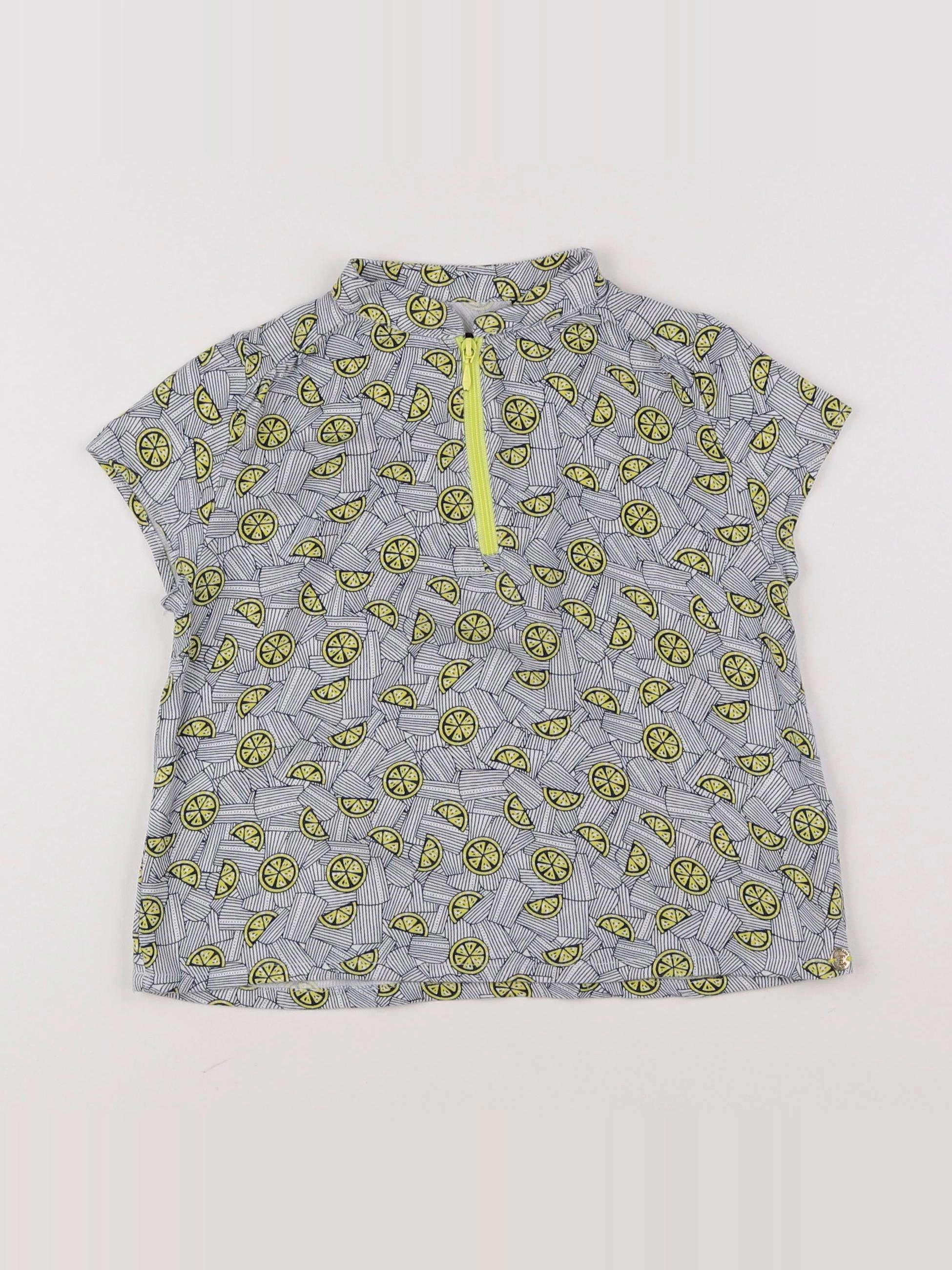 IKKS - blouse gris, jaune - 4 ans