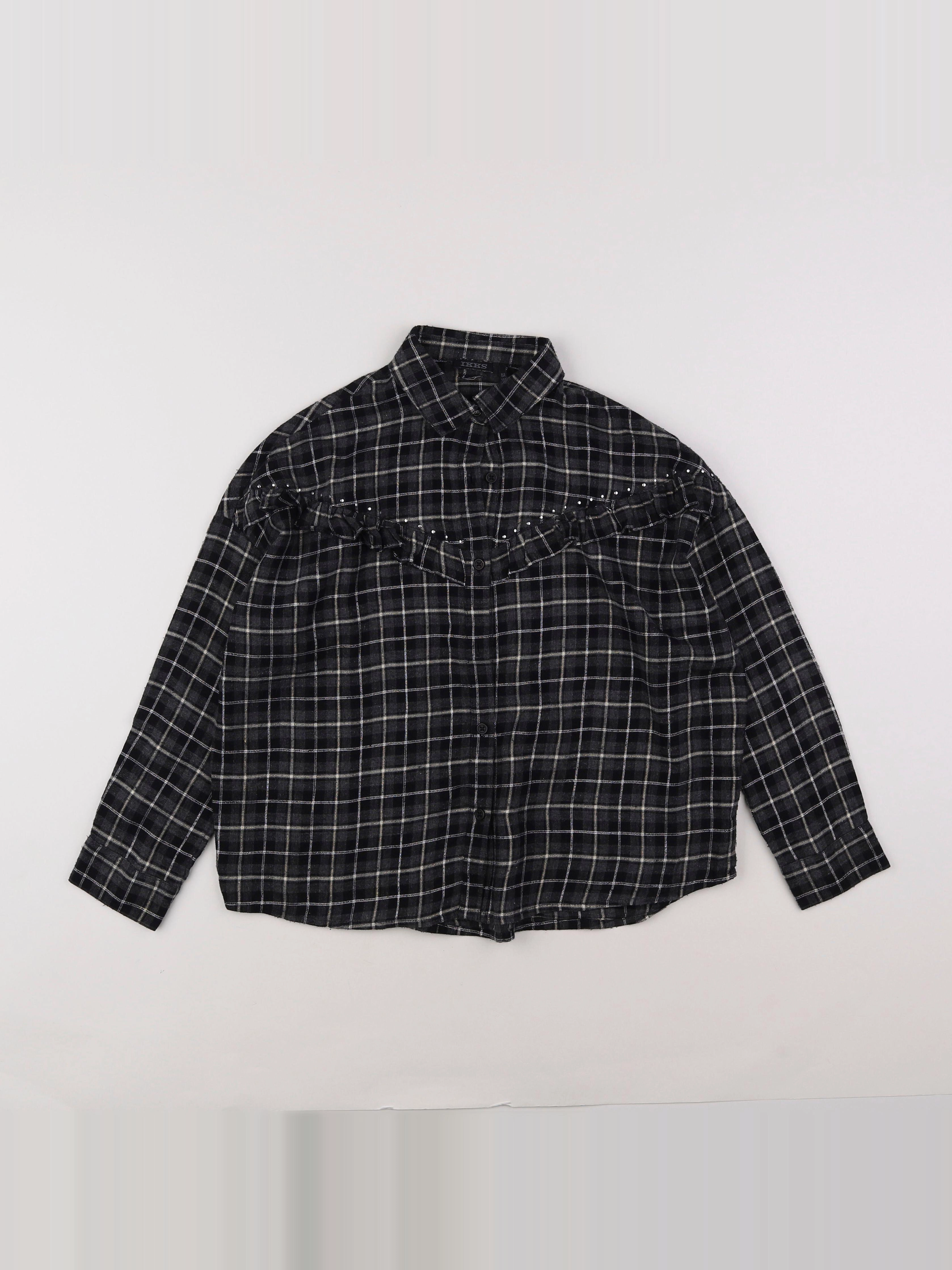 IKKS - chemise gris, noir - 8 ans