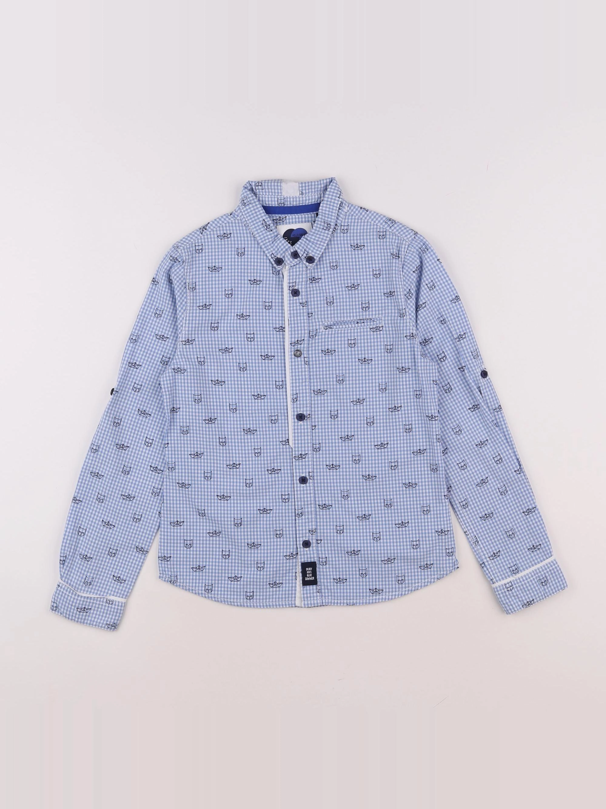 IKKS - chemise bleu - 8 ans