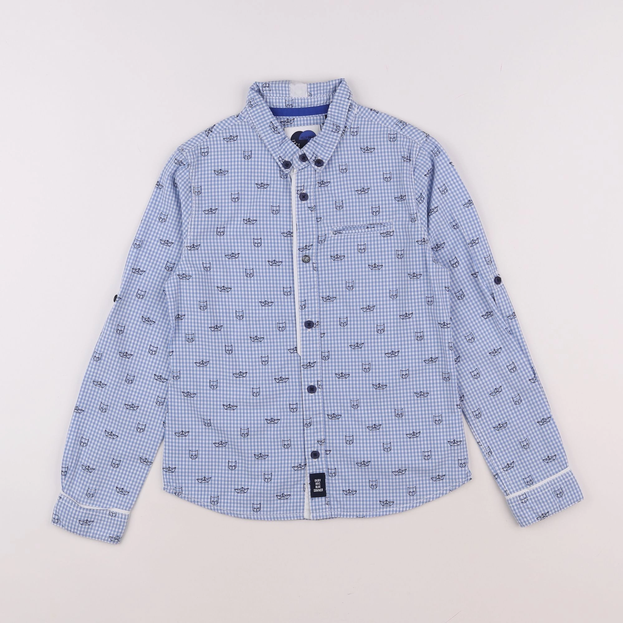 IKKS - chemise bleu - 8 ans