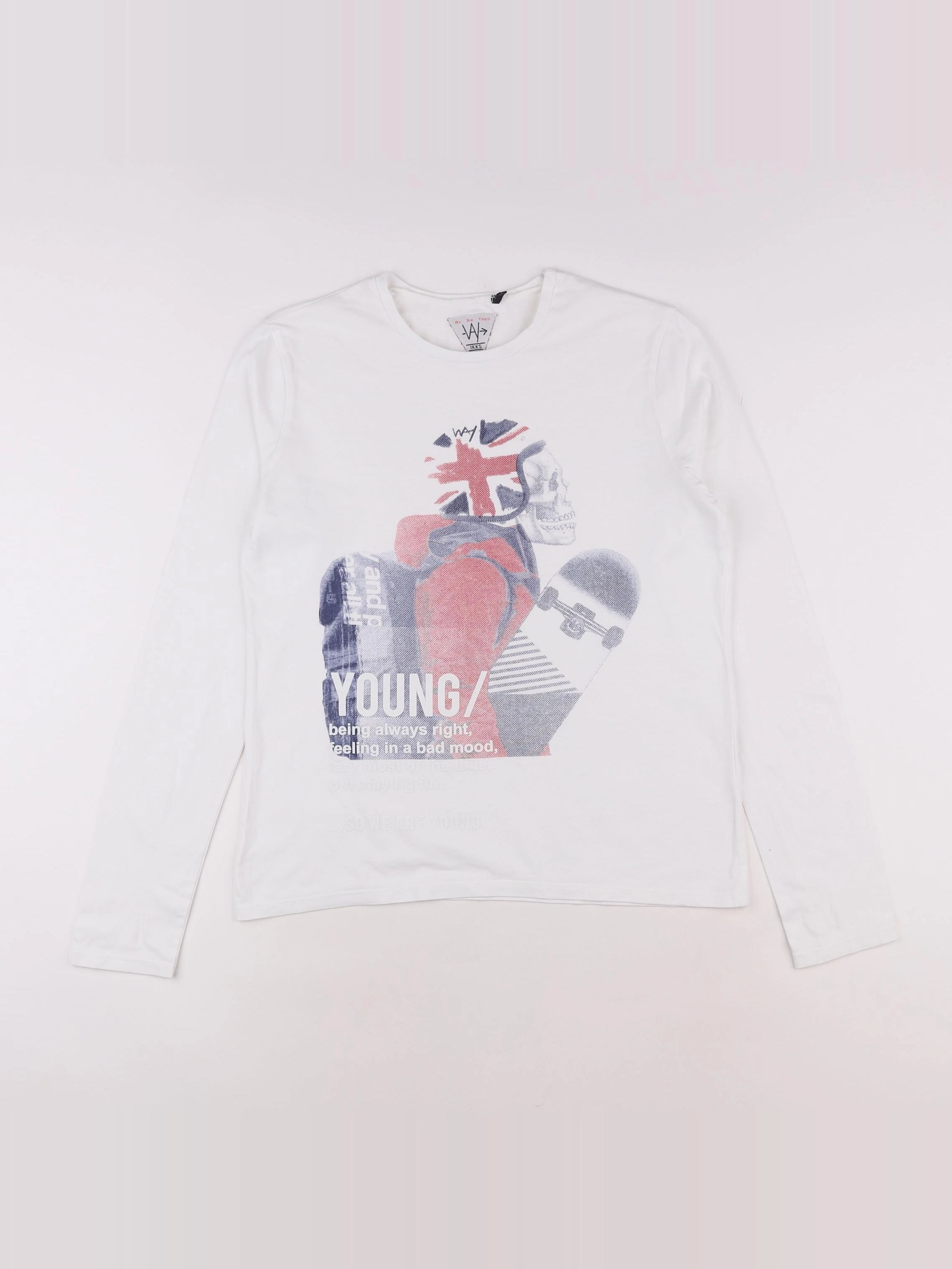 IKKS - tee-shirt blanc - 14 ans