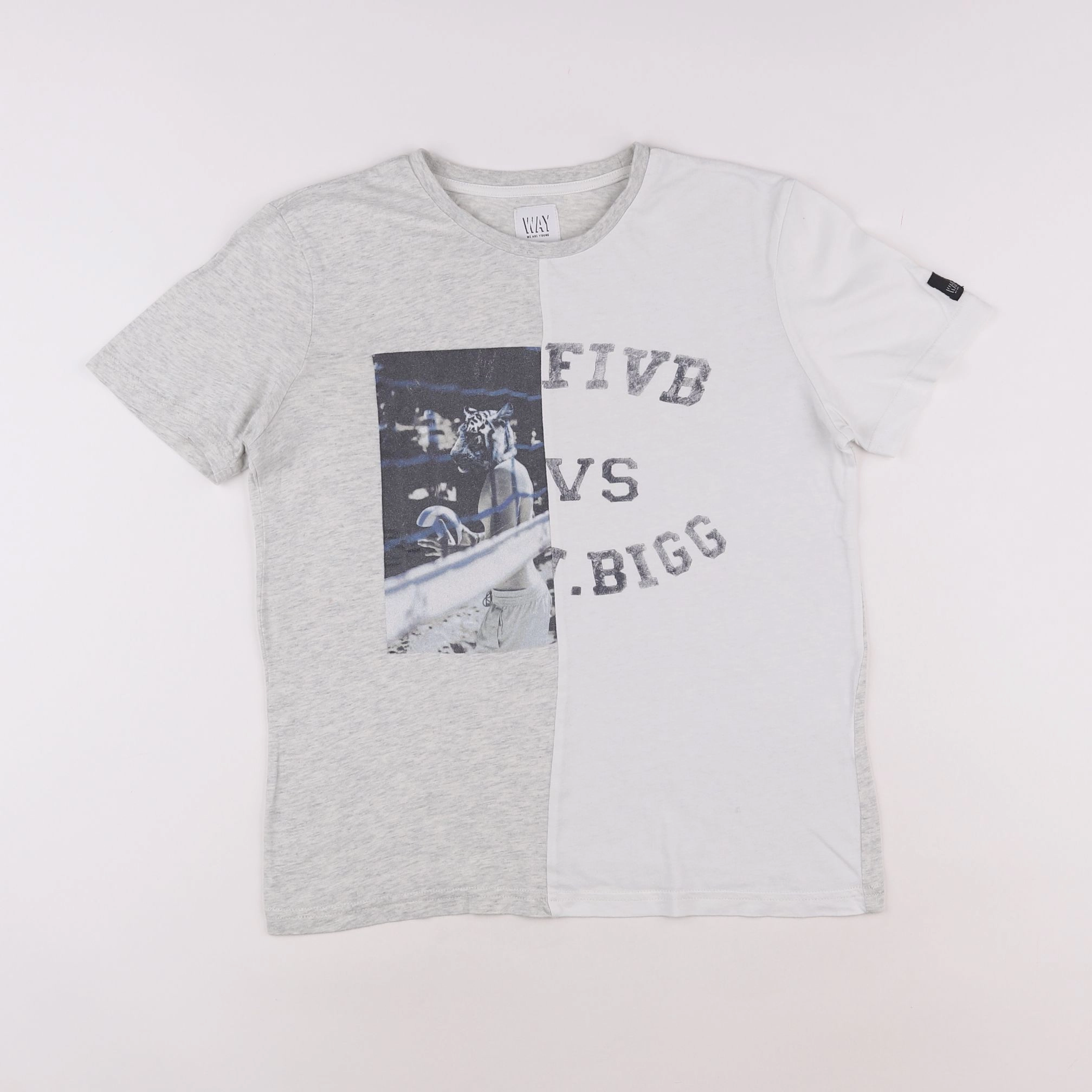 IKKS - tee-shirt gris - 10 ans