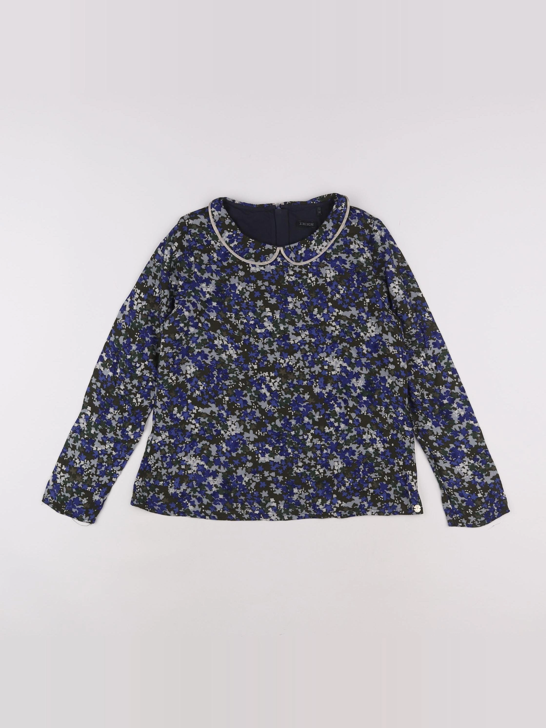 IKKS - blouse vert, bleu - 10 ans