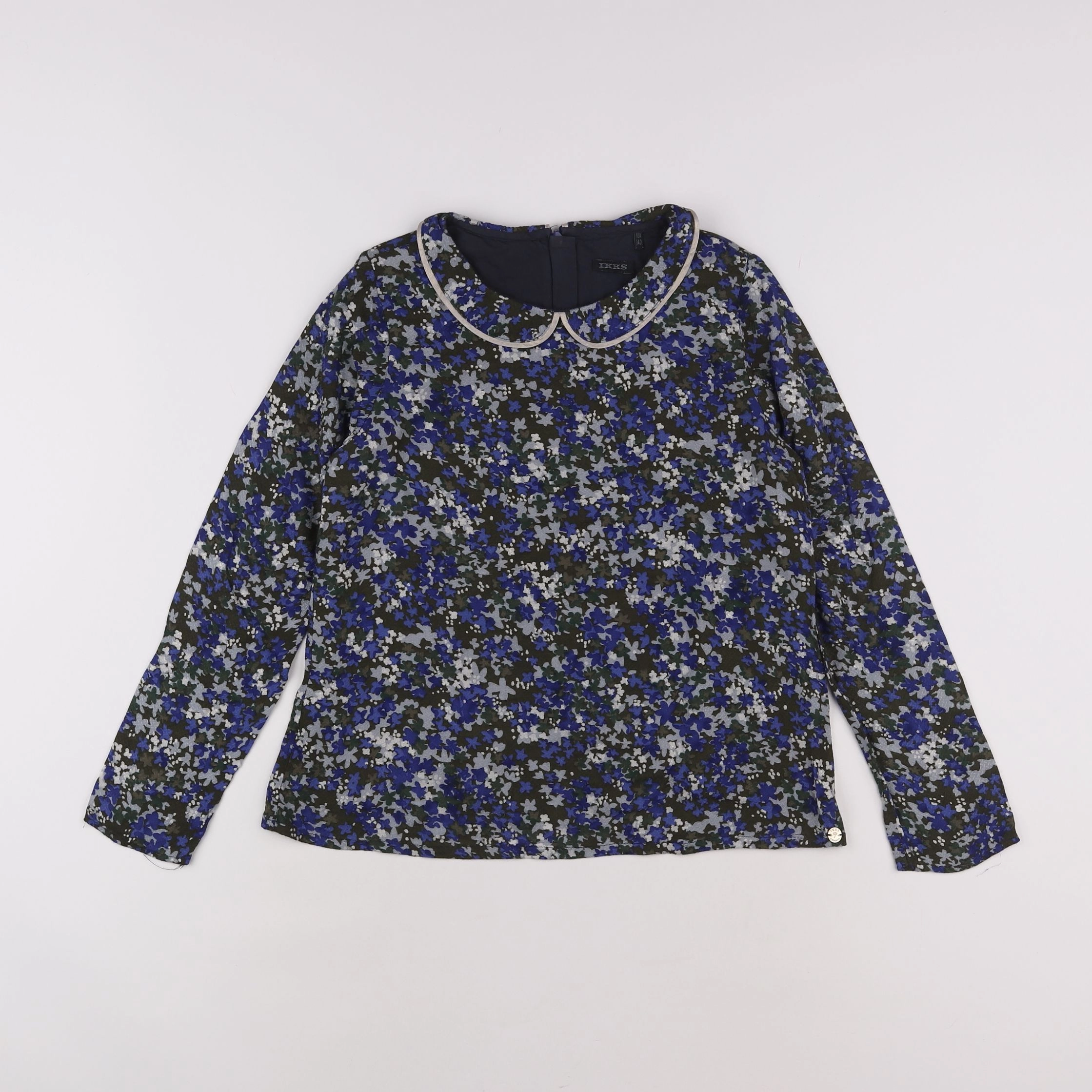 IKKS - blouse vert, bleu - 10 ans