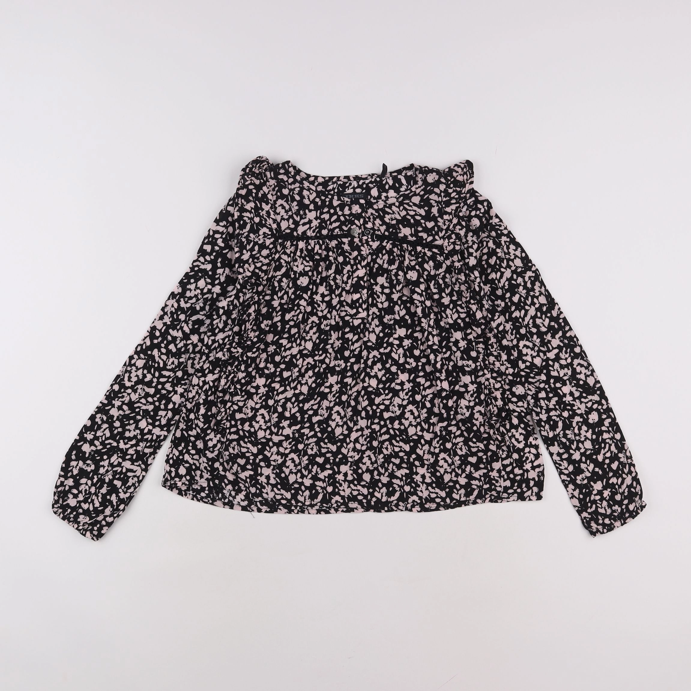 IKKS - blouse noir, rose - 10 ans
