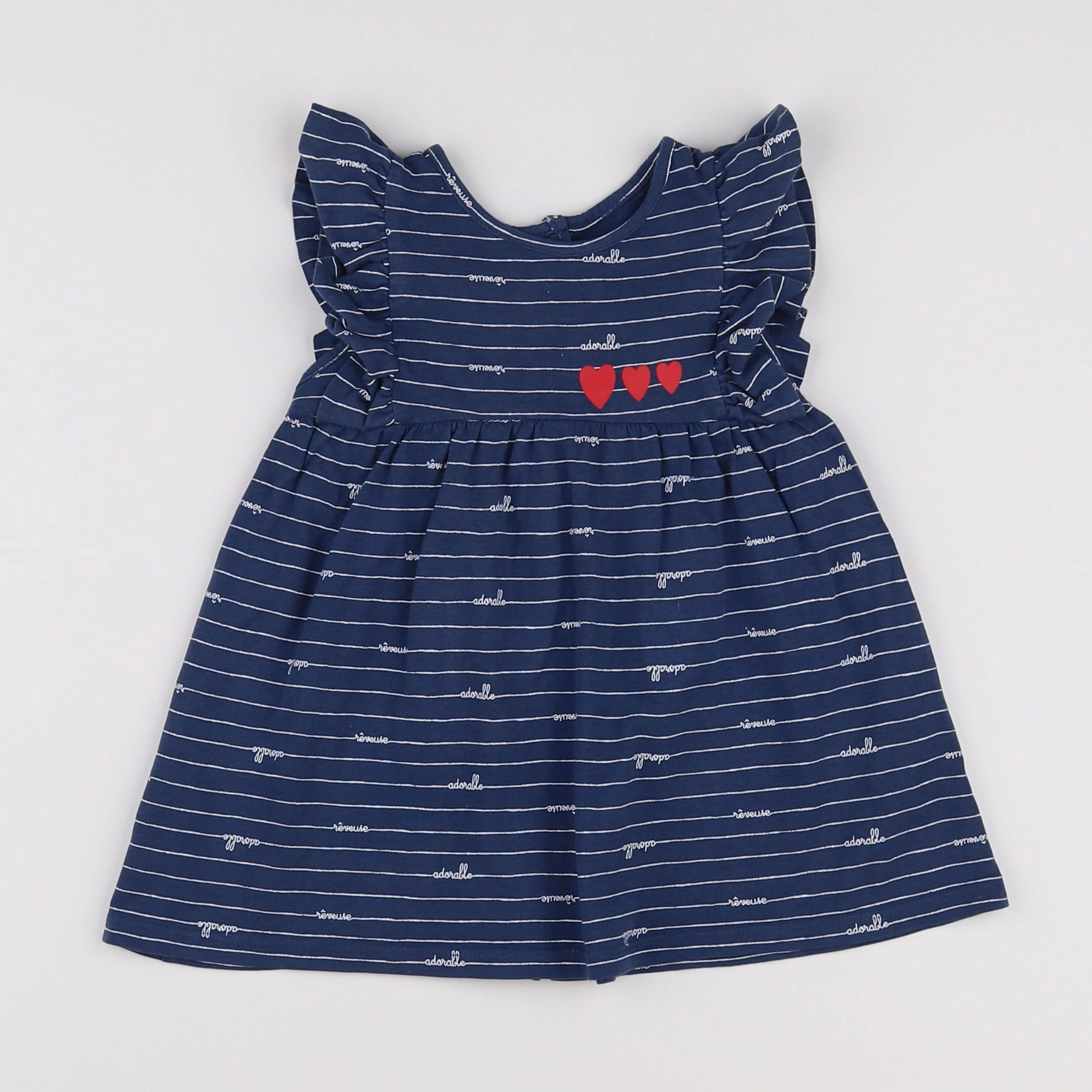 Vertbaudet - robe bleu - 18 mois