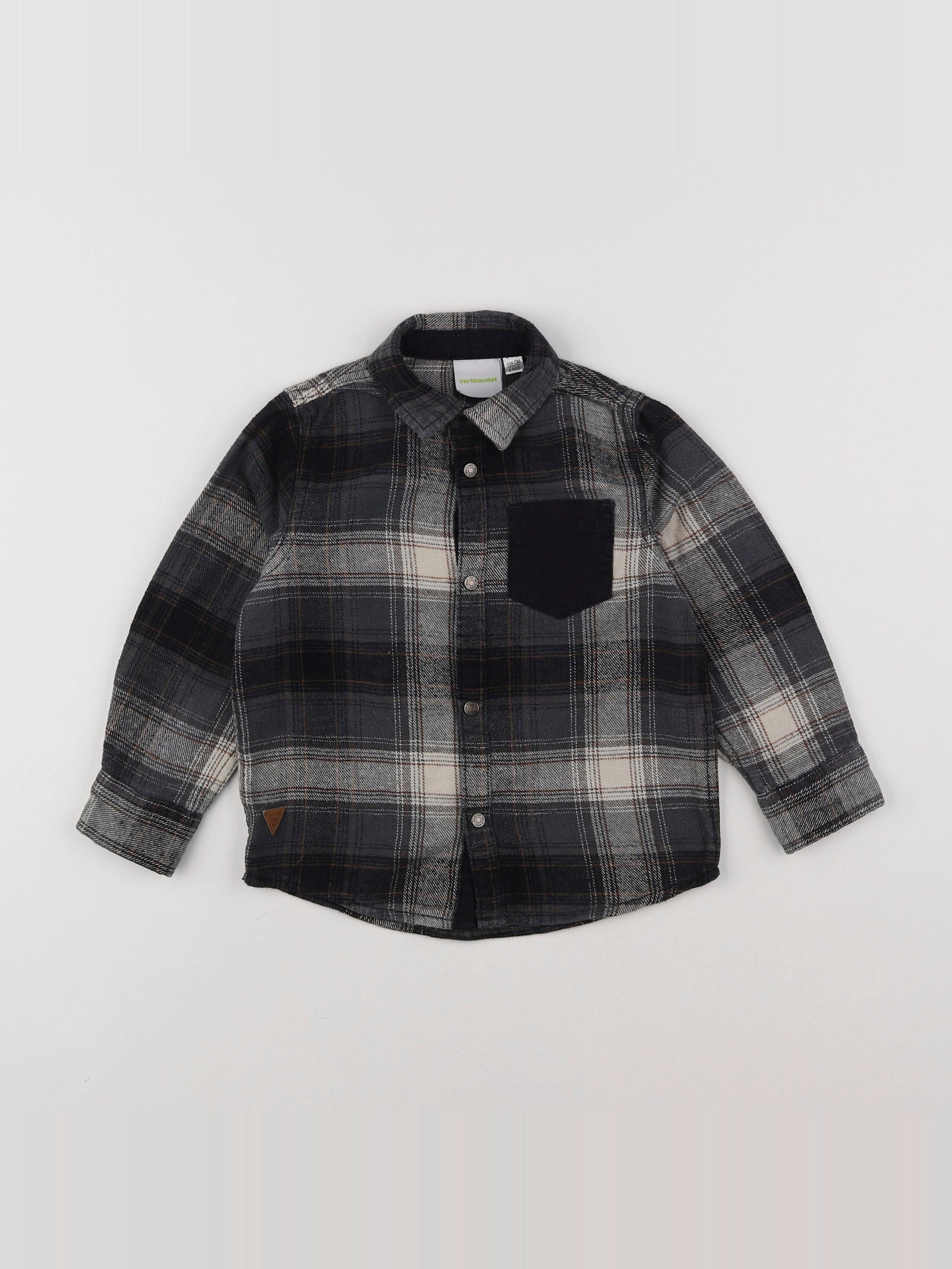Vertbaudet - chemise noir - 4 ans