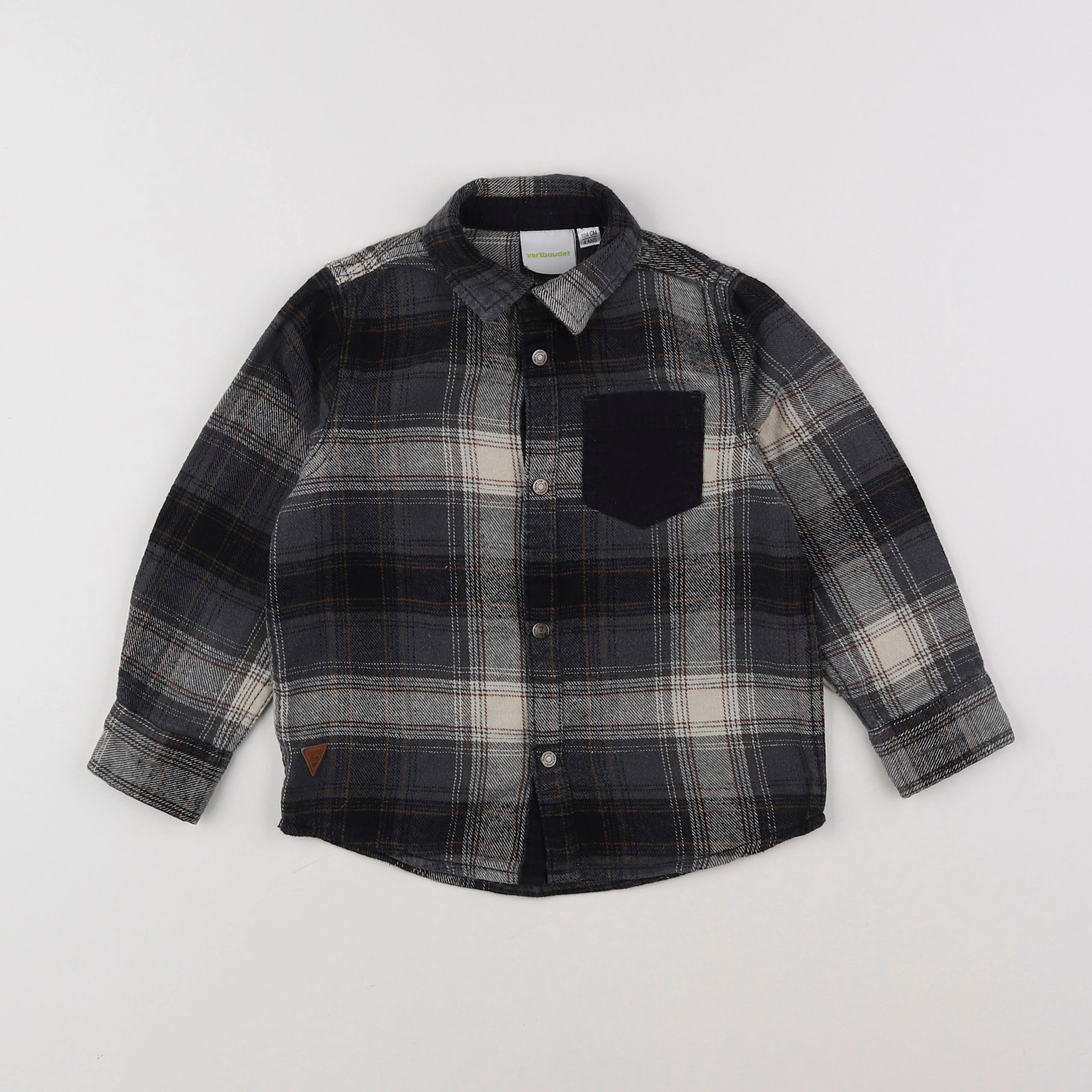 Vertbaudet - chemise noir - 4 ans
