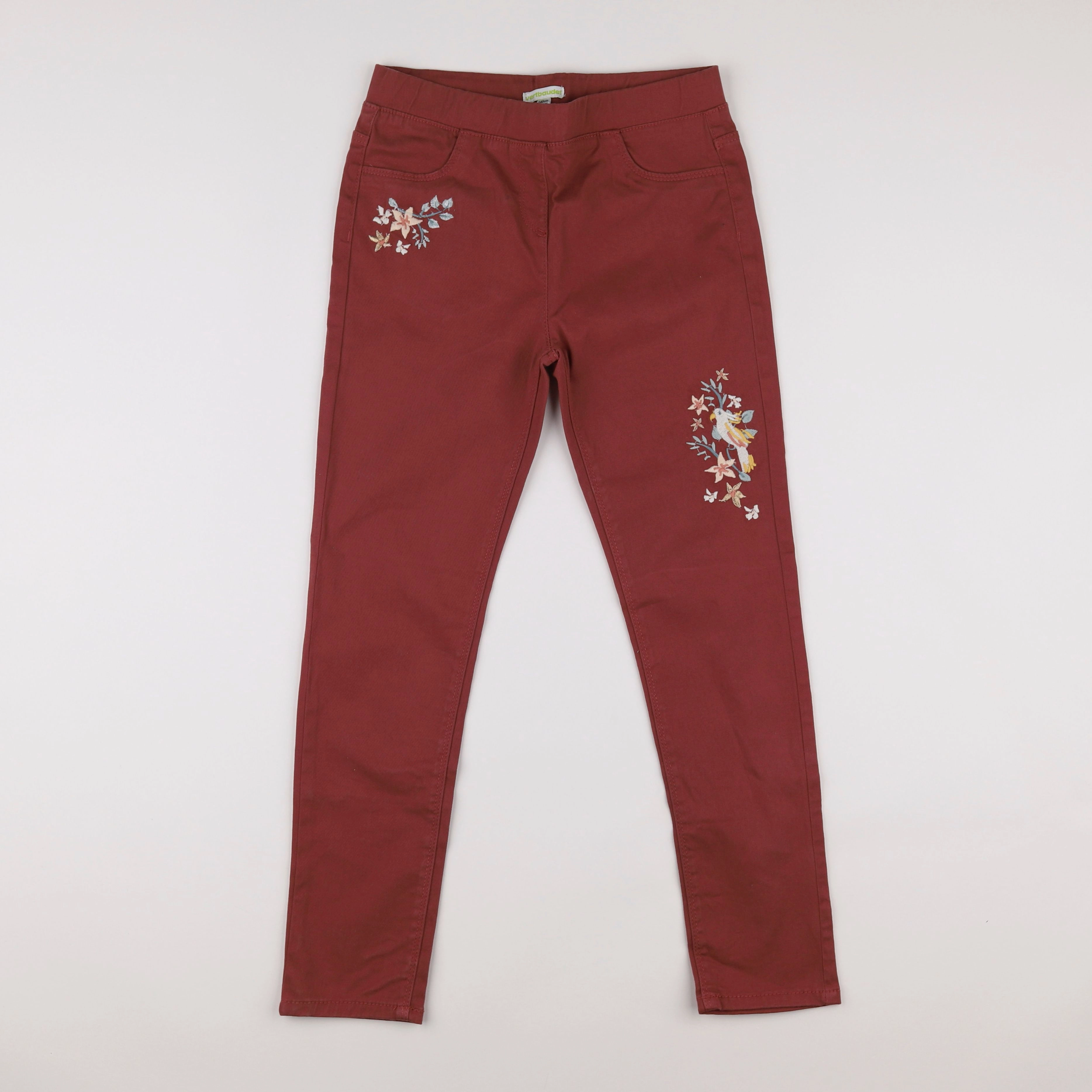 Vertbaudet - jegging rouge - 10 ans