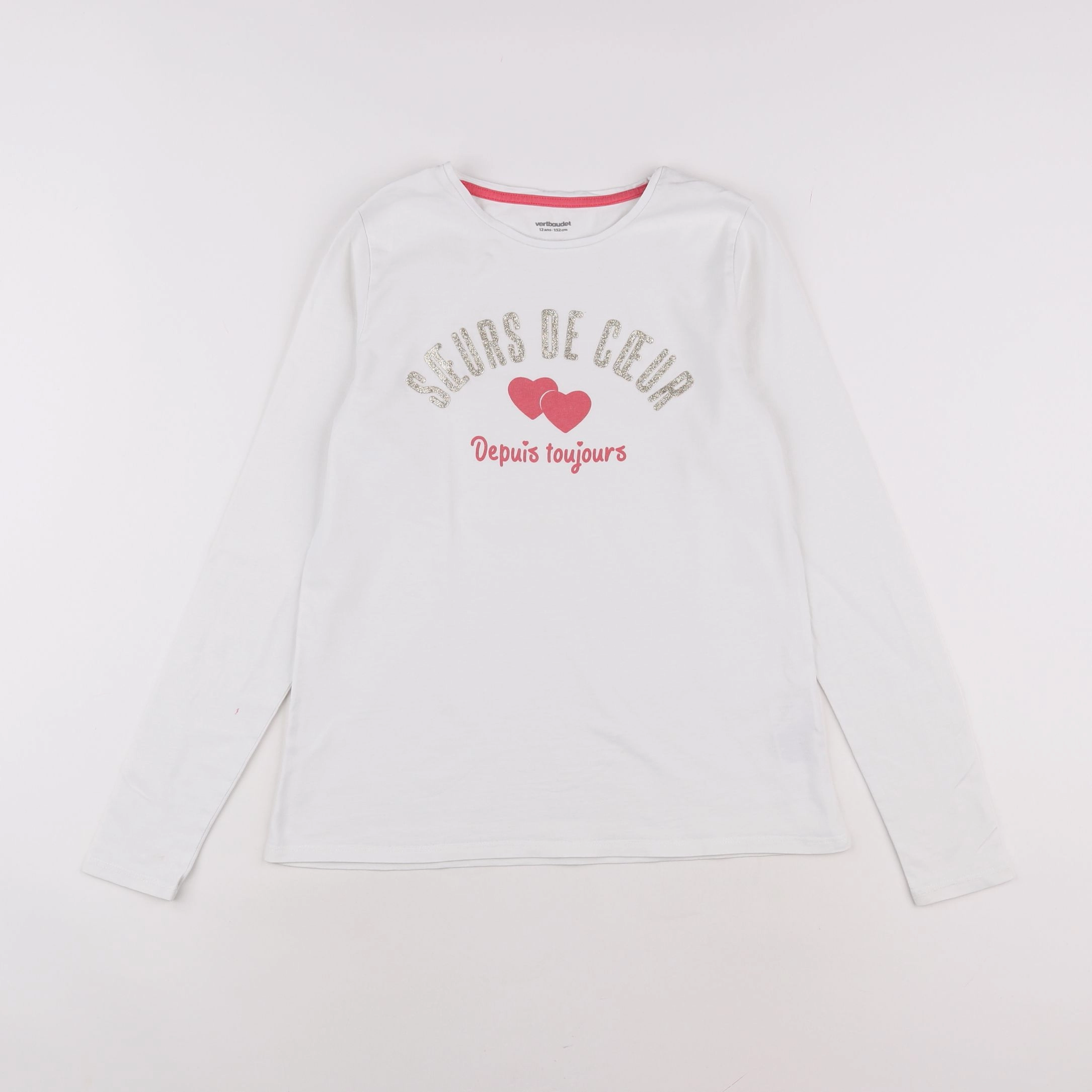 Vertbaudet - tee-shirt blanc - 12 ans