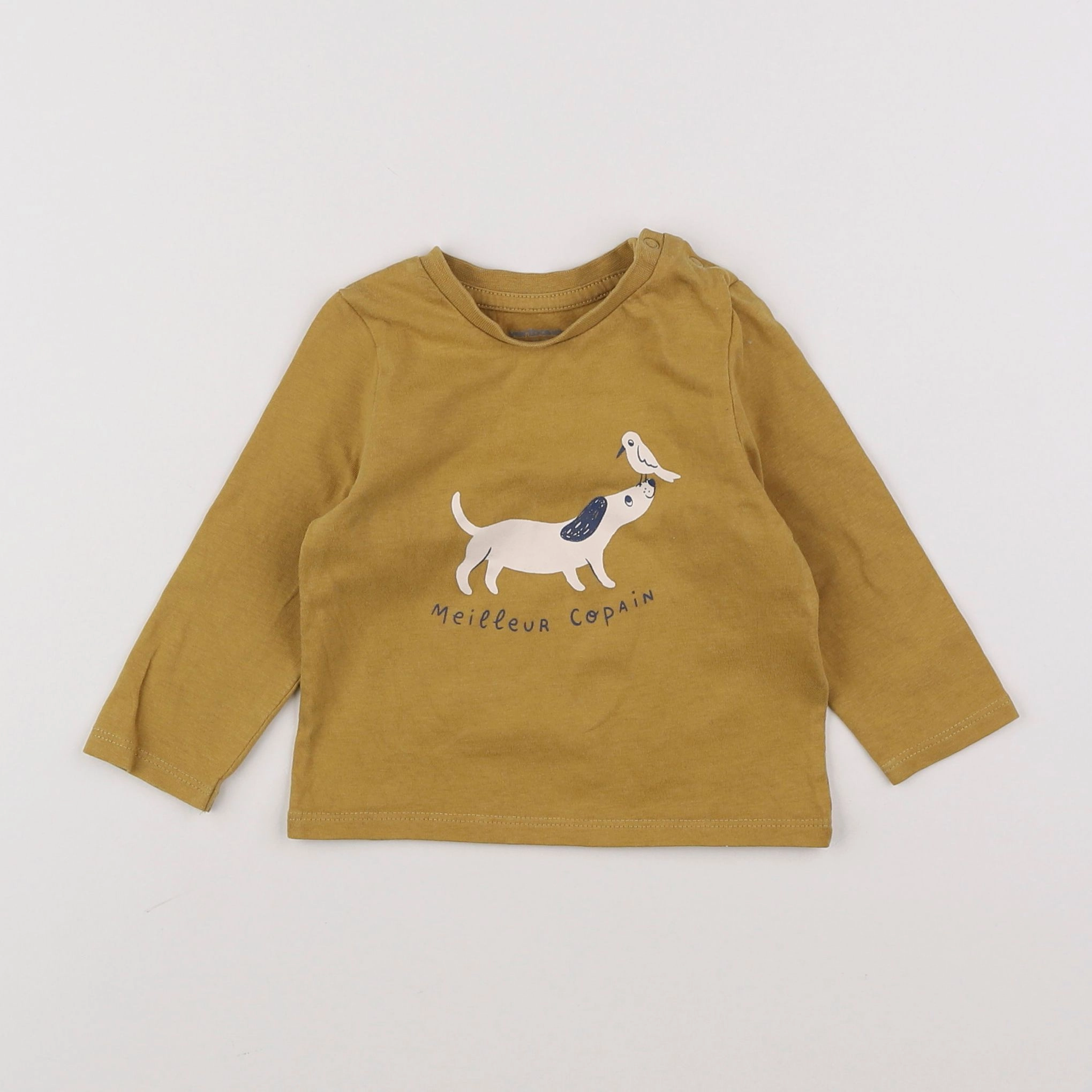 Vertbaudet - tee-shirt marron - 9 mois
