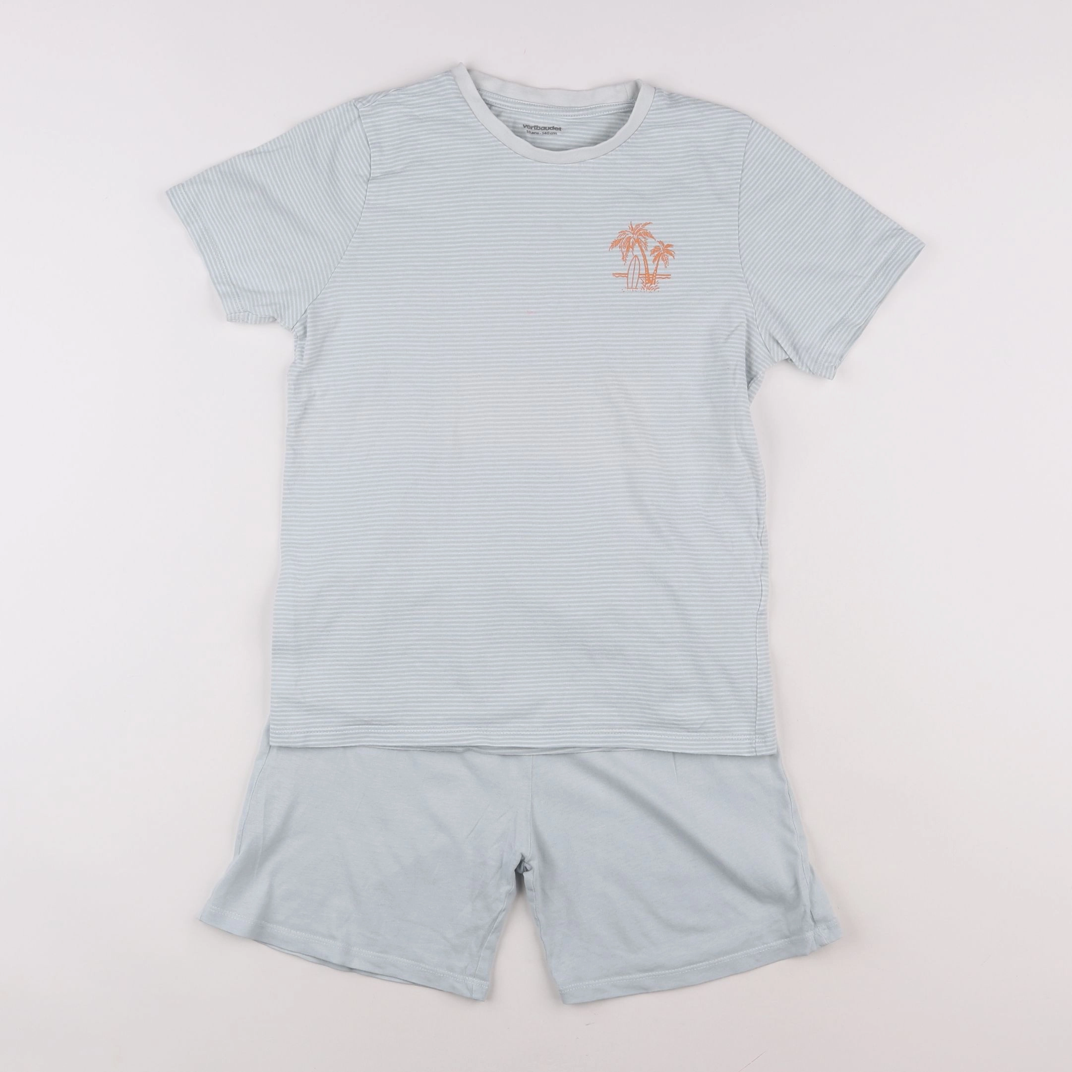 Vertbaudet - pyjama coton bleu - 10 ans