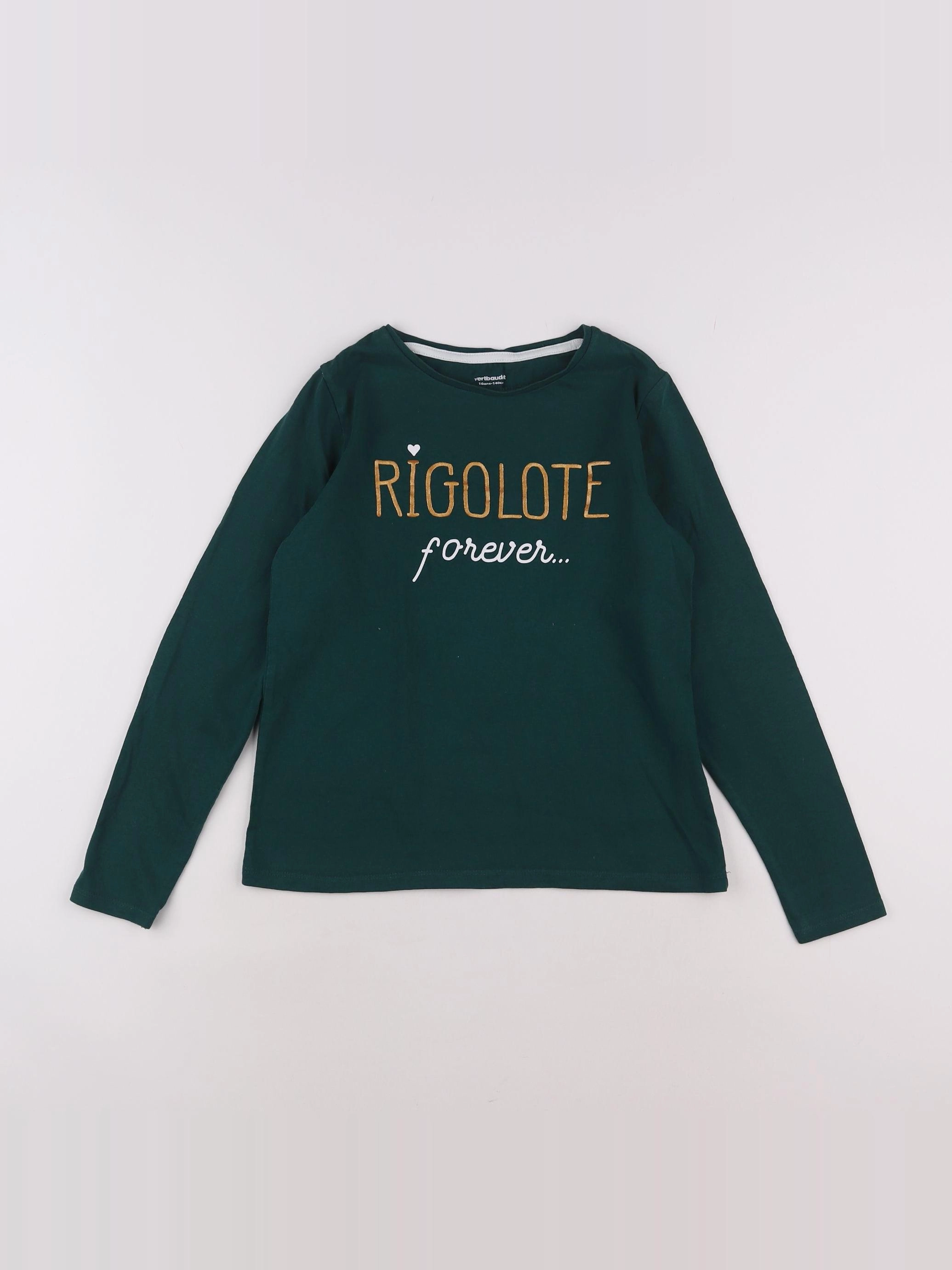 Vertbaudet - tee-shirt vert - 10 ans