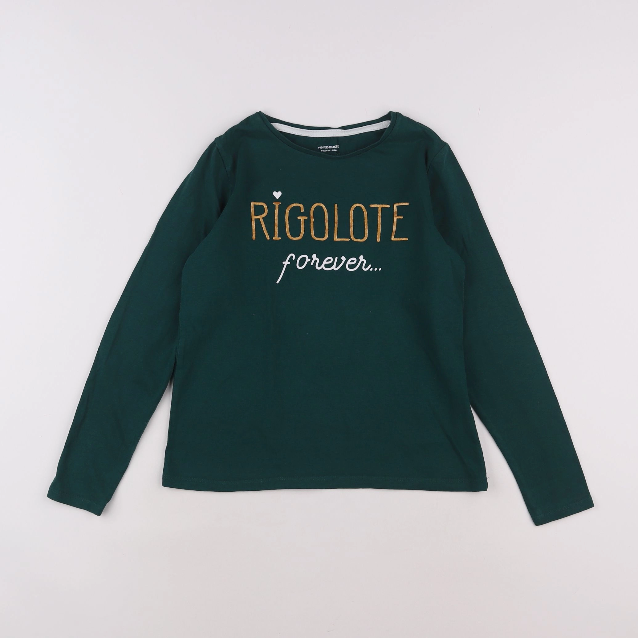 Vertbaudet - tee-shirt vert - 10 ans