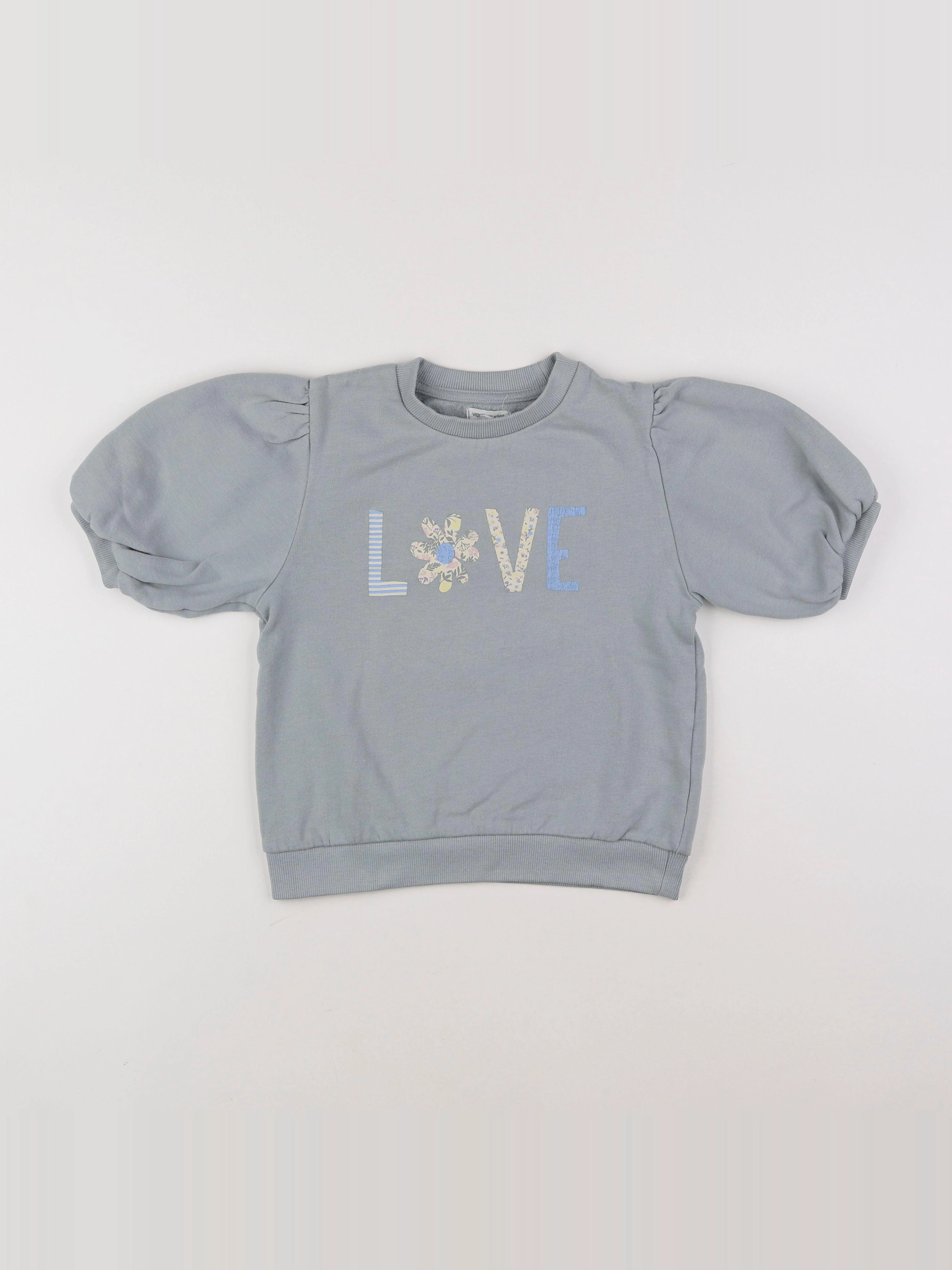 Vertbaudet - sweat bleu - 8 ans