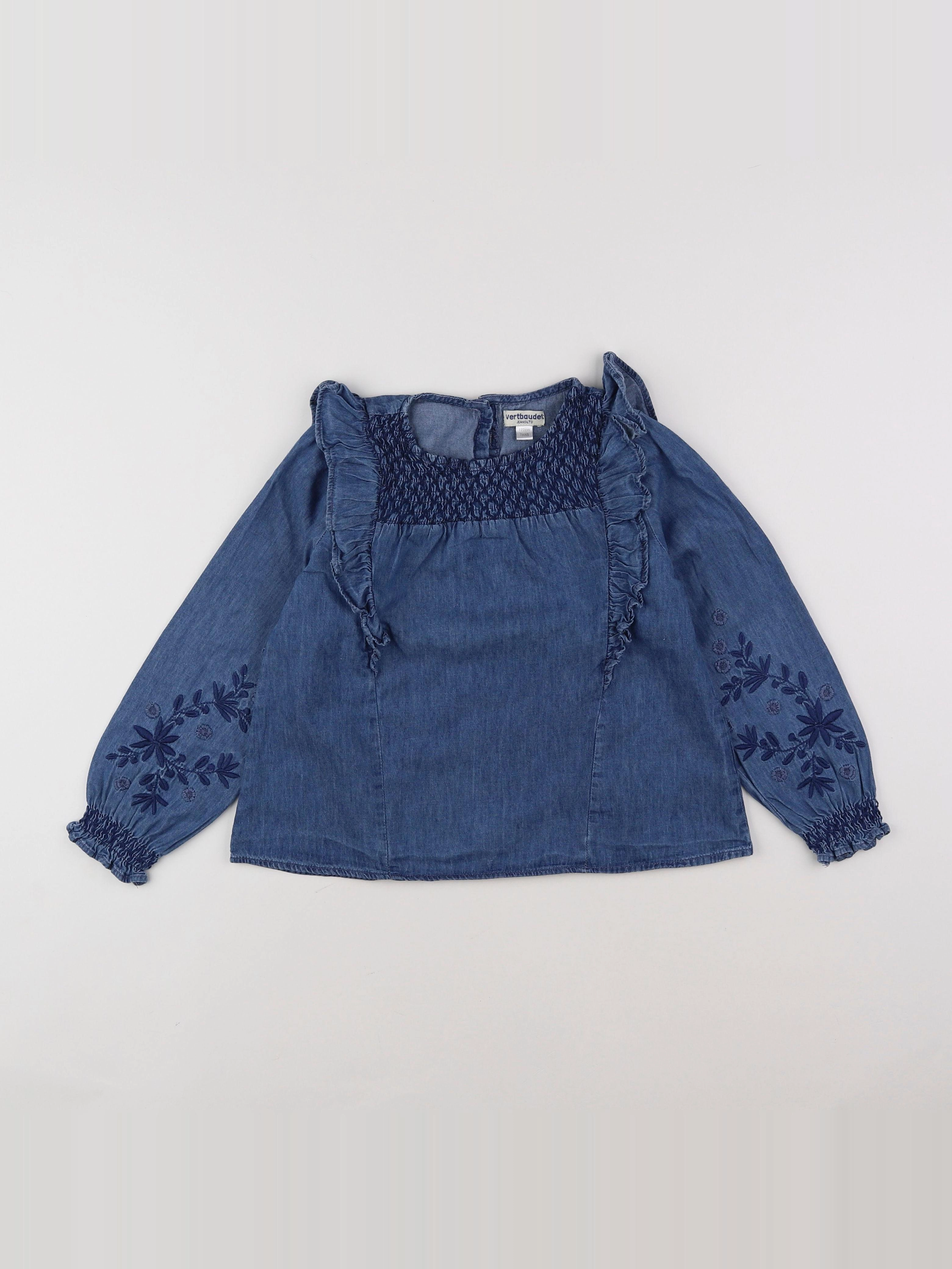 Vertbaudet - blouse bleu - 7 ans