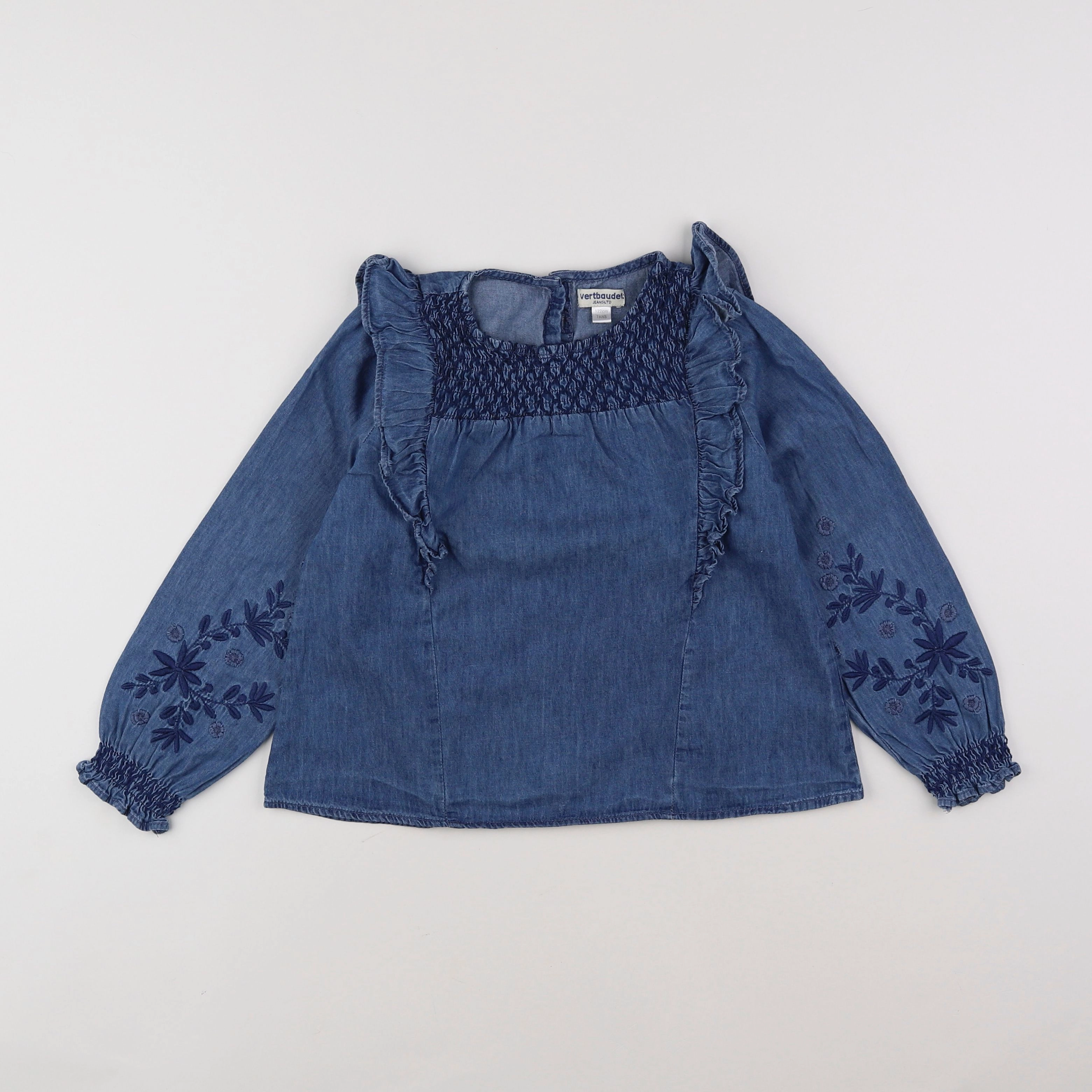 Vertbaudet - blouse bleu - 7 ans