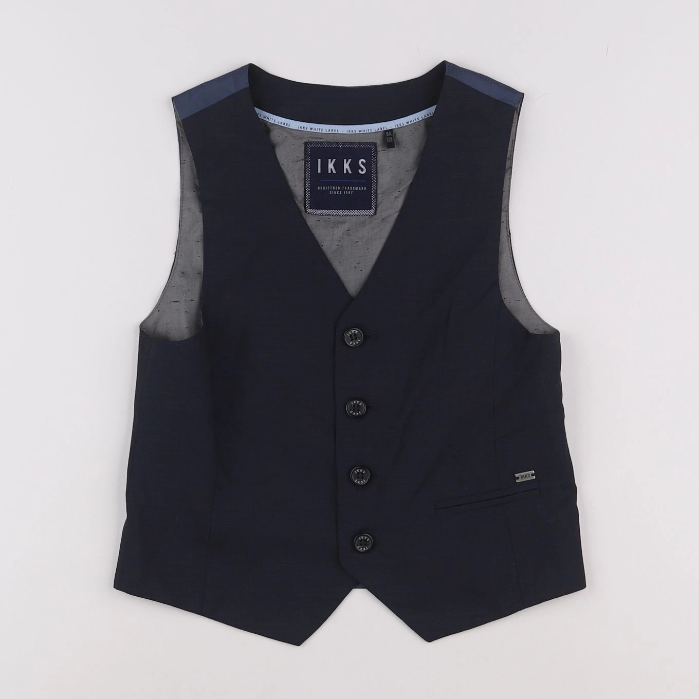 IKKS - gilet bleu - 8 ans