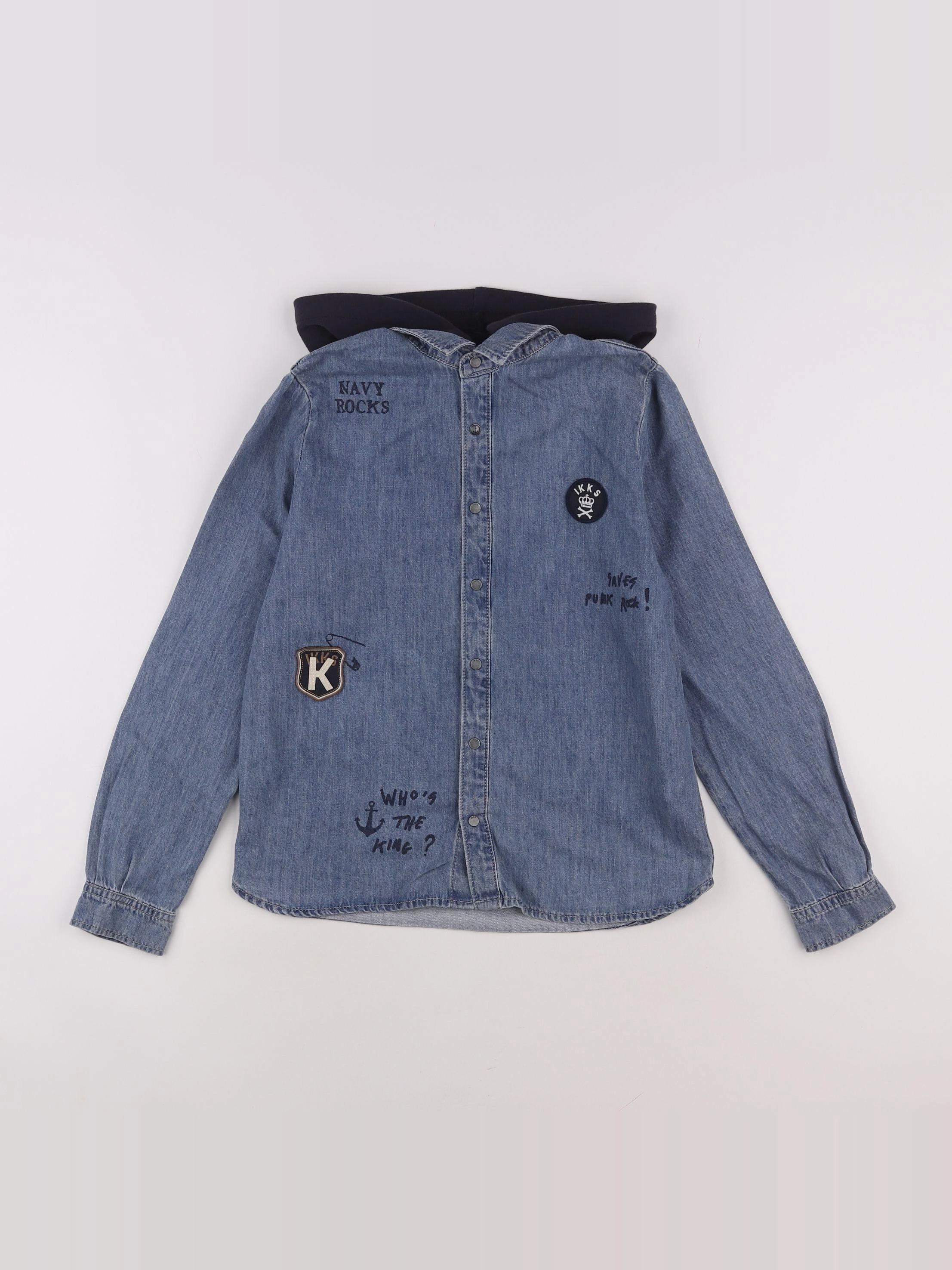 IKKS - chemise bleu - 10 ans