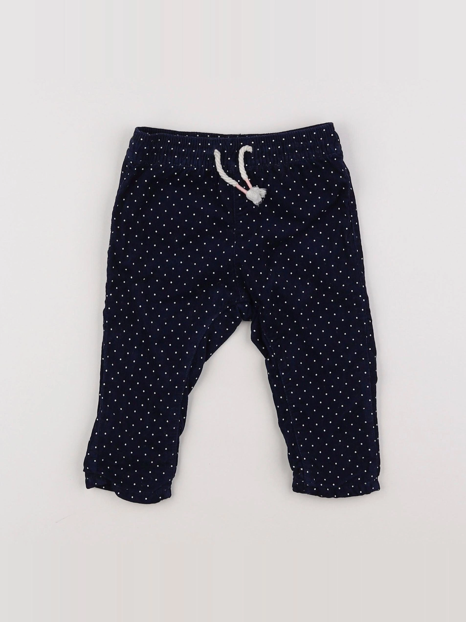 H&M - pantalon bleu - 3/6 mois