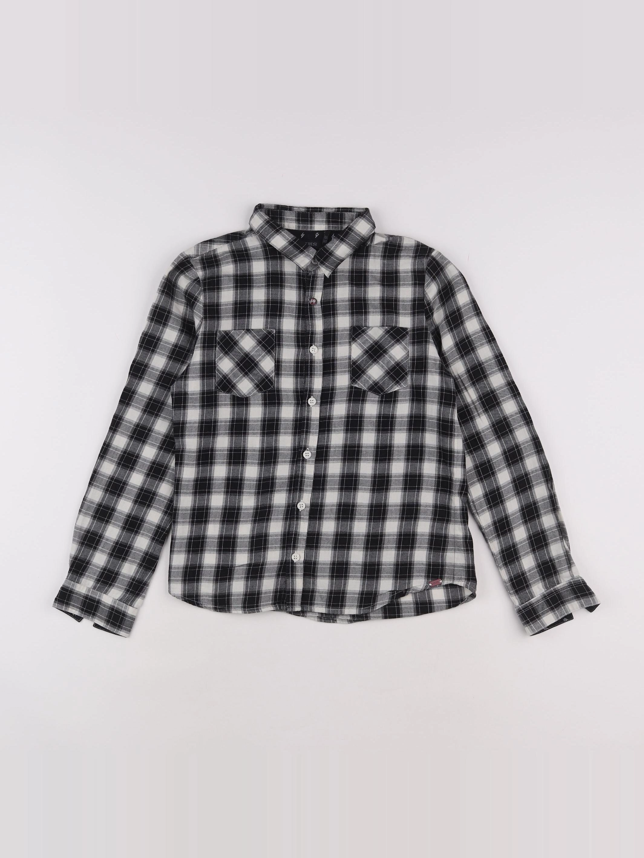 IKKS - chemise blanc, noir - 10 ans