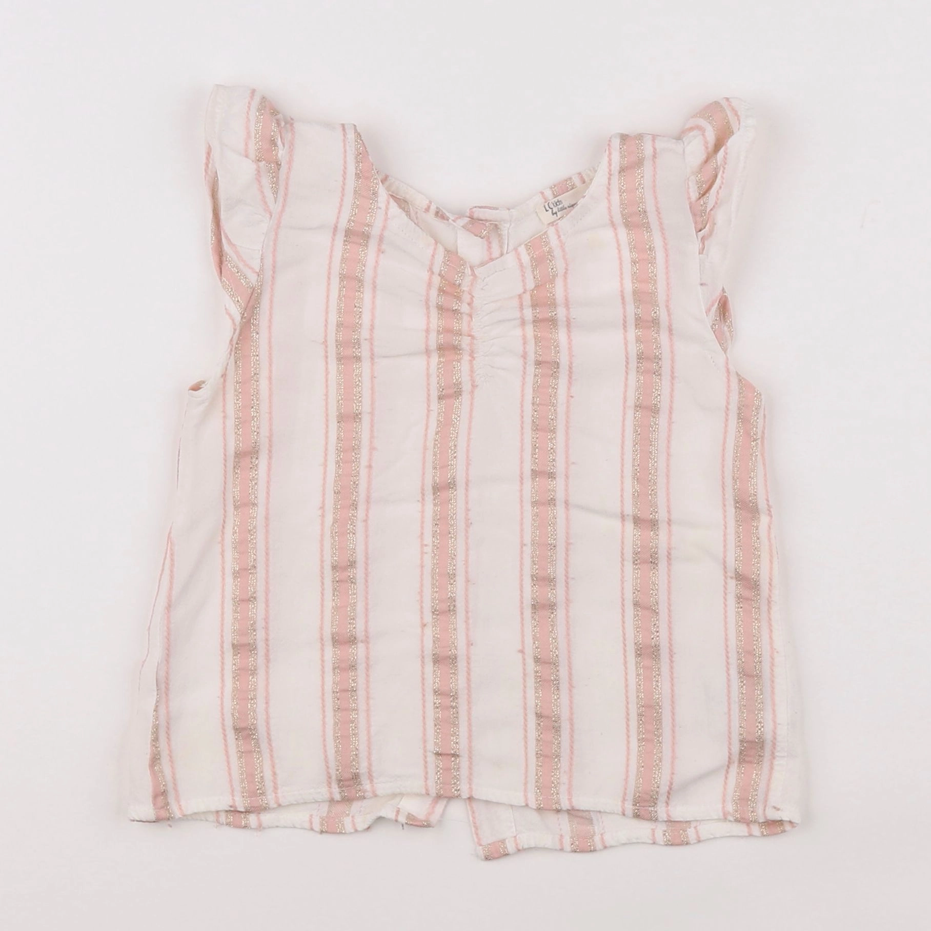 Little Cigogne - blouse blanc, rose - 3 ans