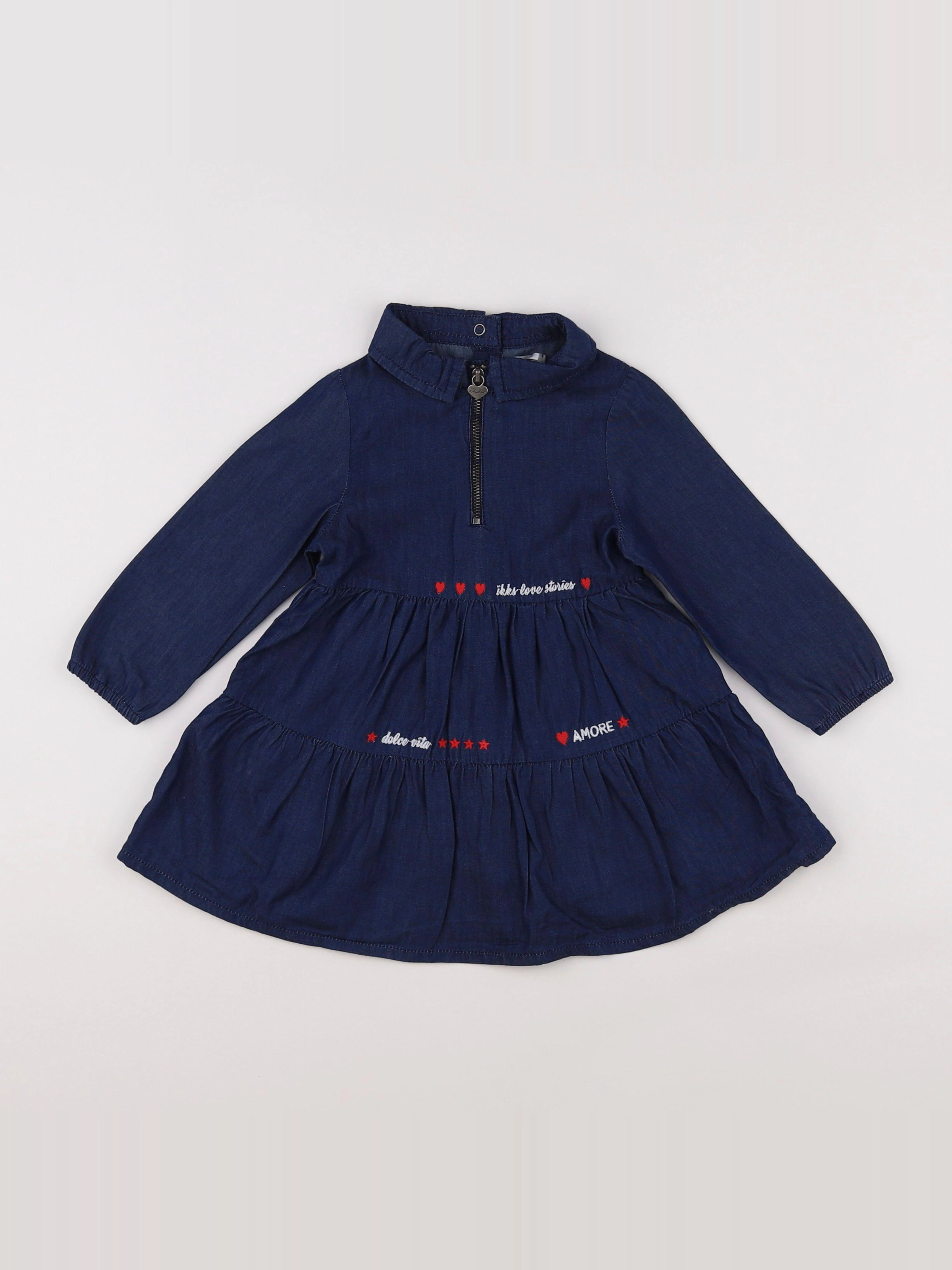 IKKS - robe bleu - 18 mois