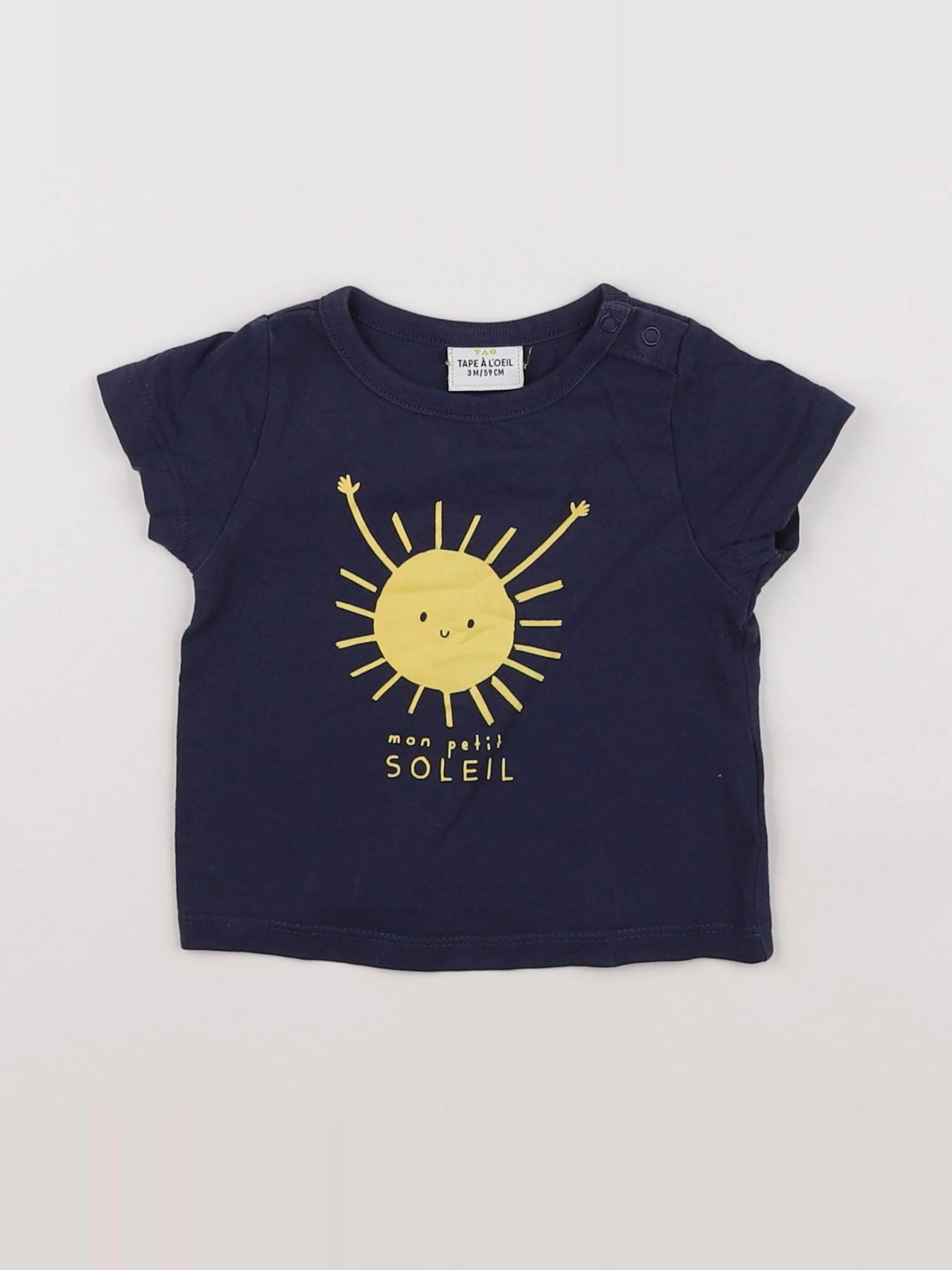 Tape à l'oeil - tee-shirt bleu - 3 mois
