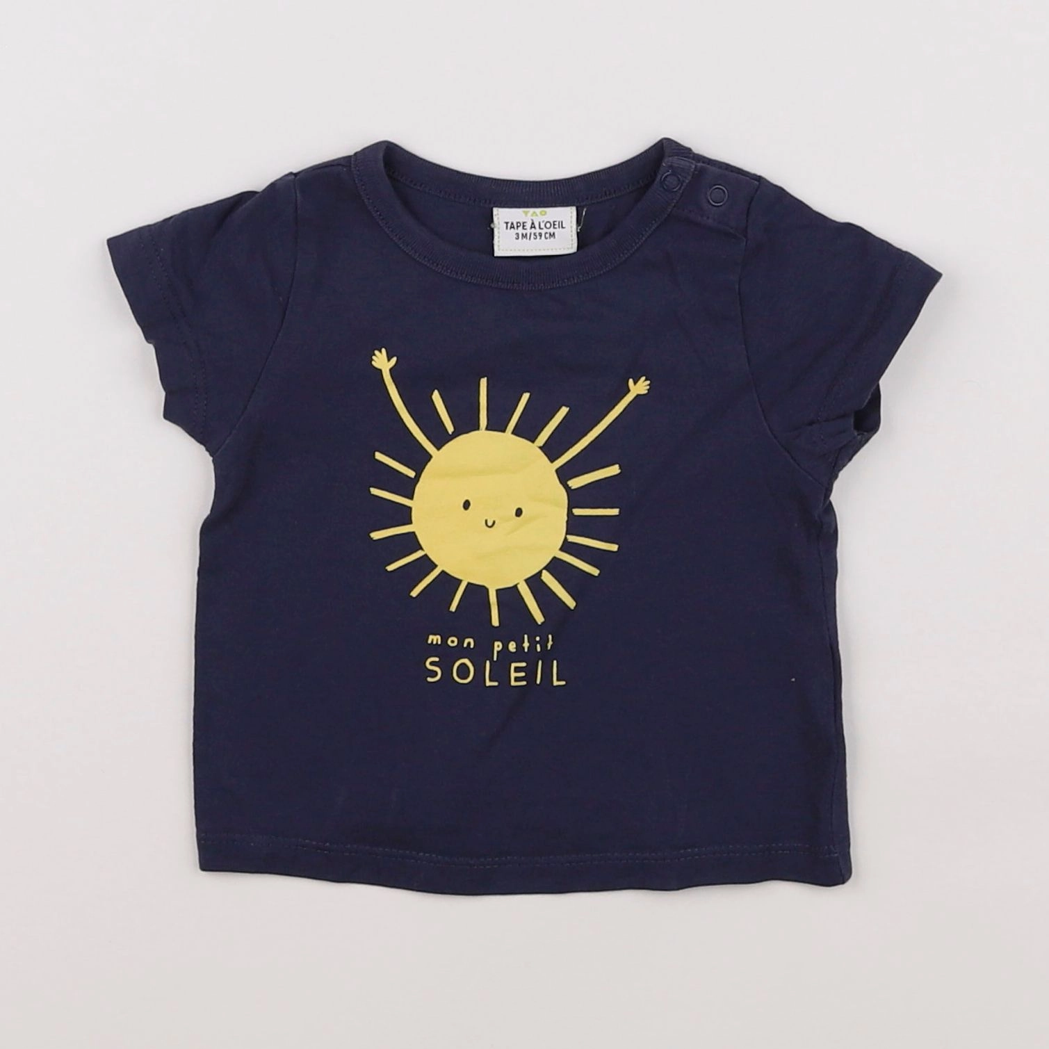 Tape à l'oeil - tee-shirt bleu - 3 mois