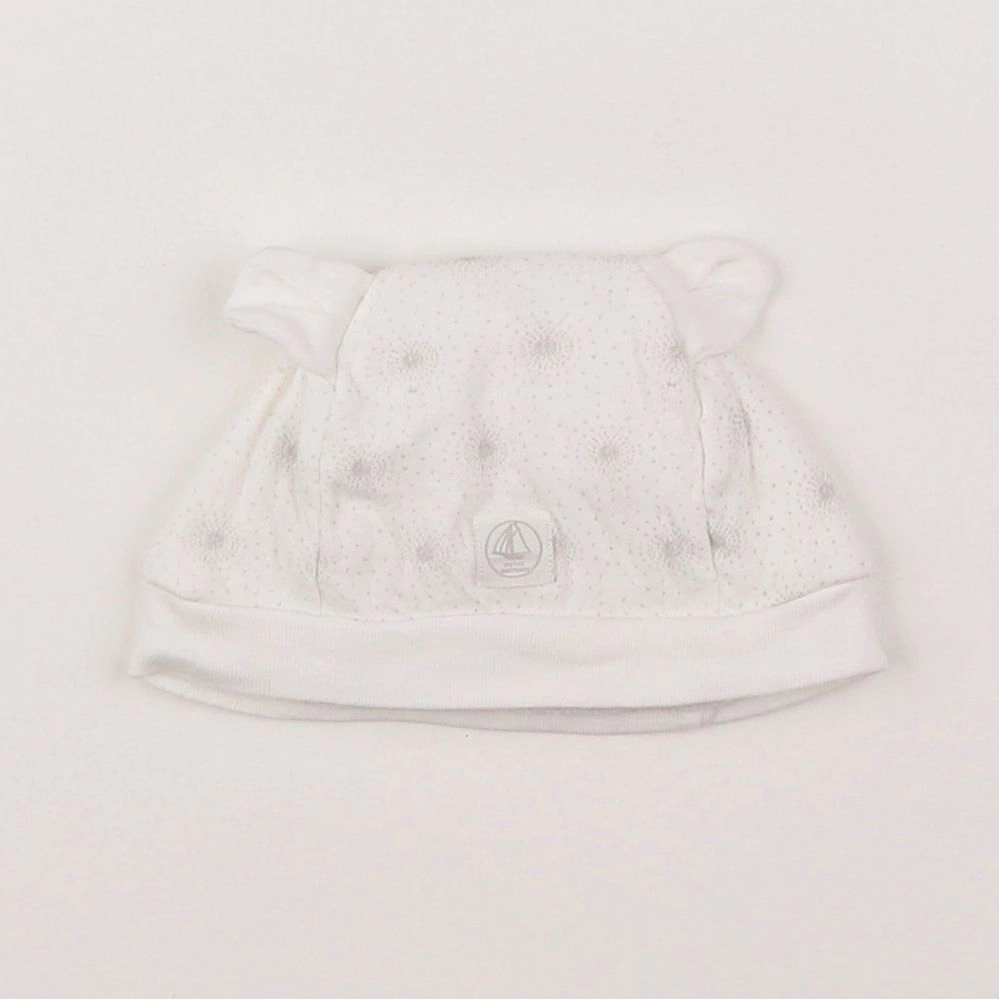 Petit Bateau - bonnet de naissance blanc - 6 mois