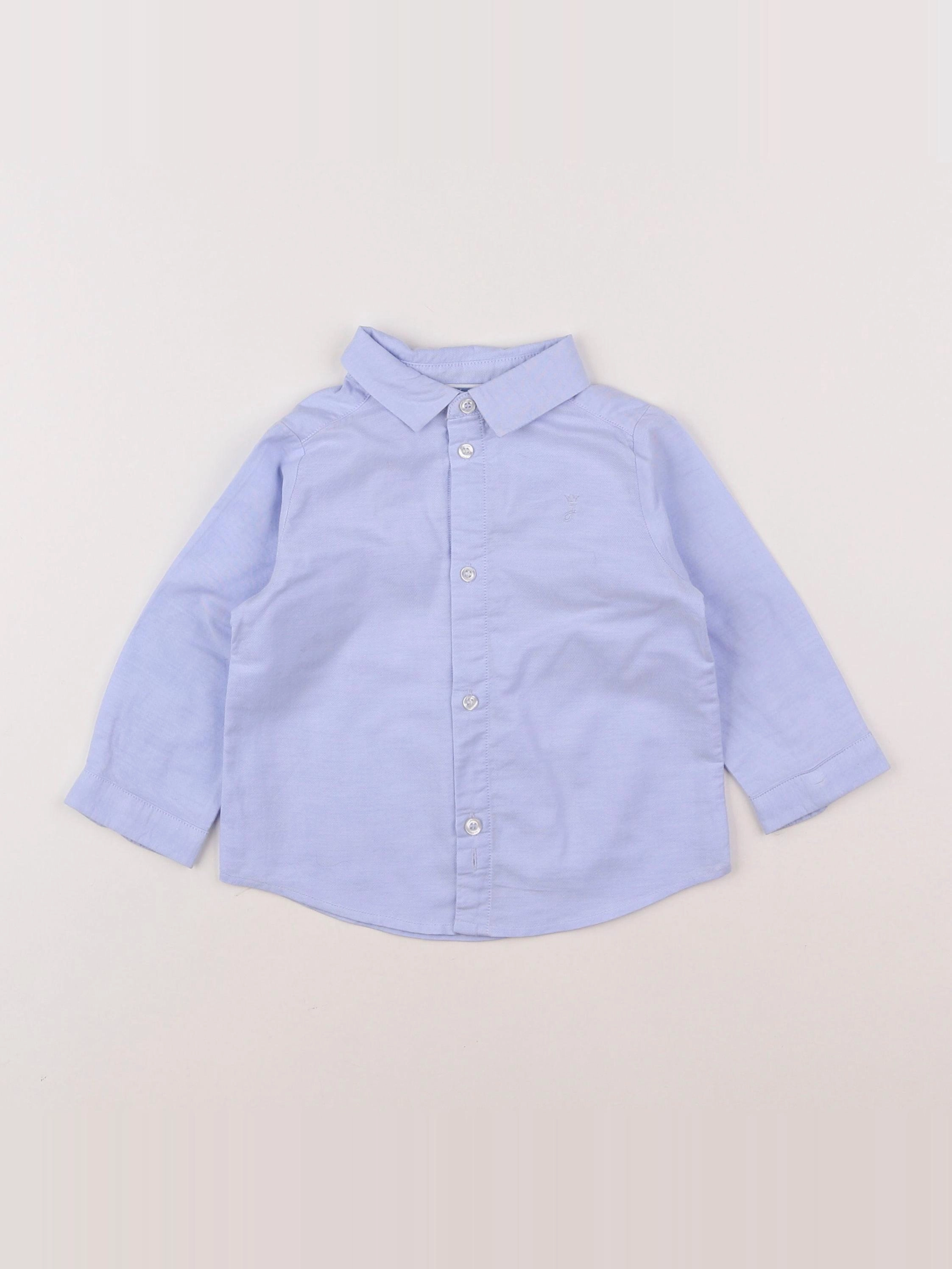 Jacadi - chemise bleu - 12 mois