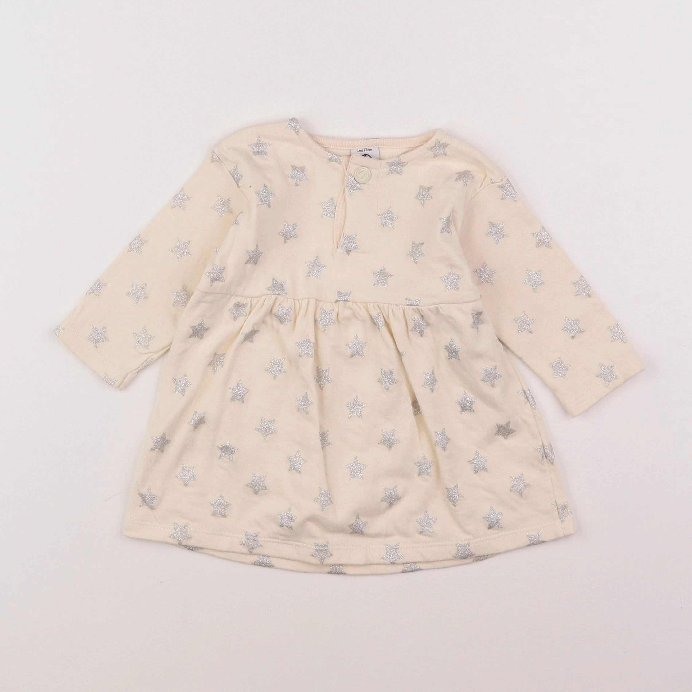 Petit Bateau - robe blanc - 6 mois