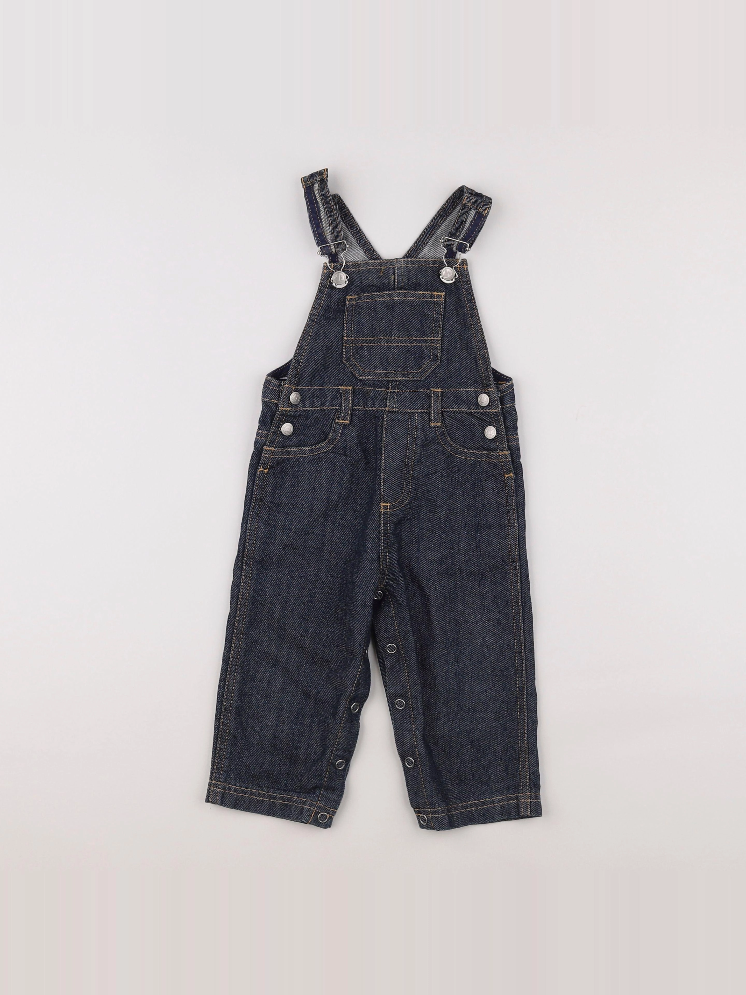 Petit Bateau - salopette bleu - 12 mois