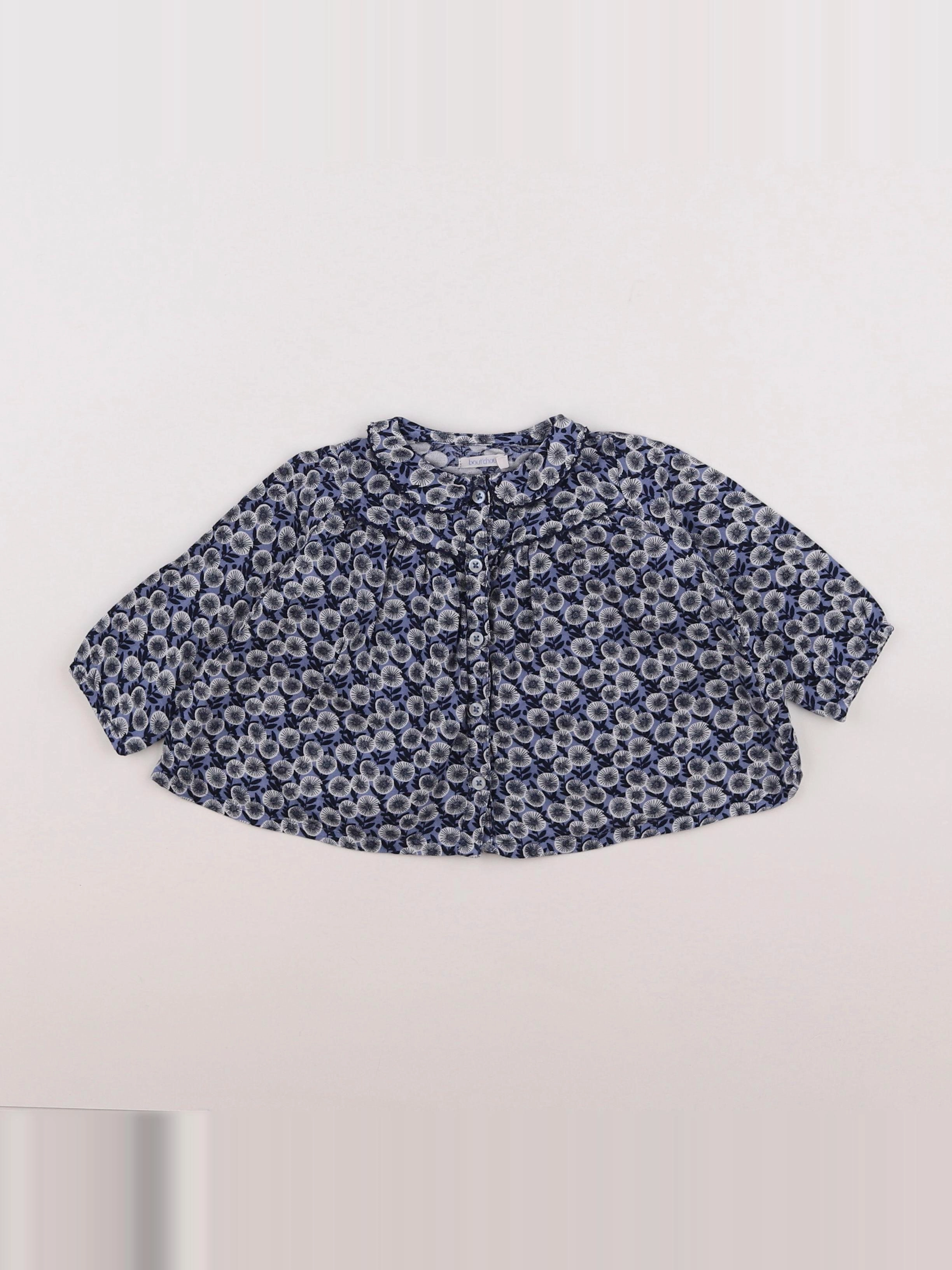 Boutchou - blouse bleu - 6 mois