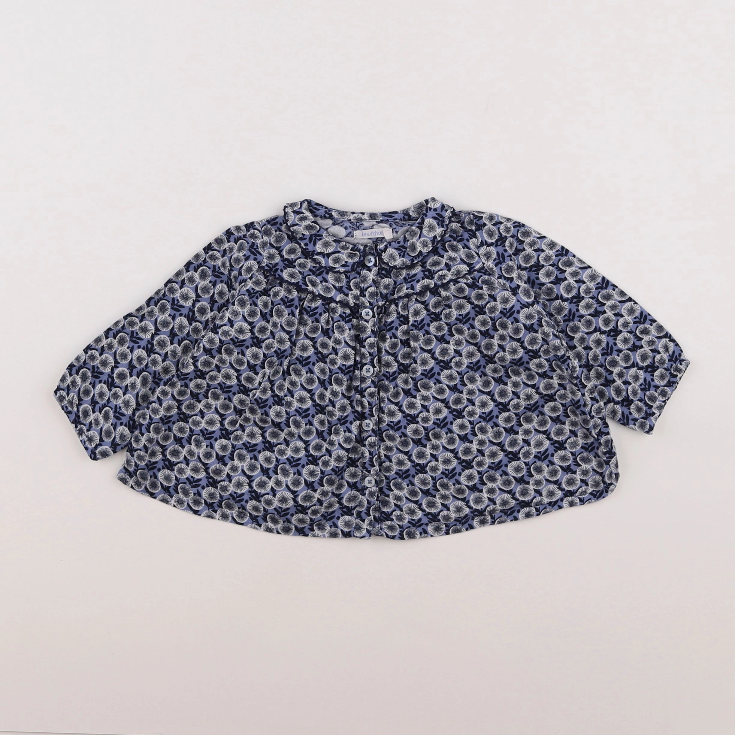 Boutchou - blouse bleu - 6 mois