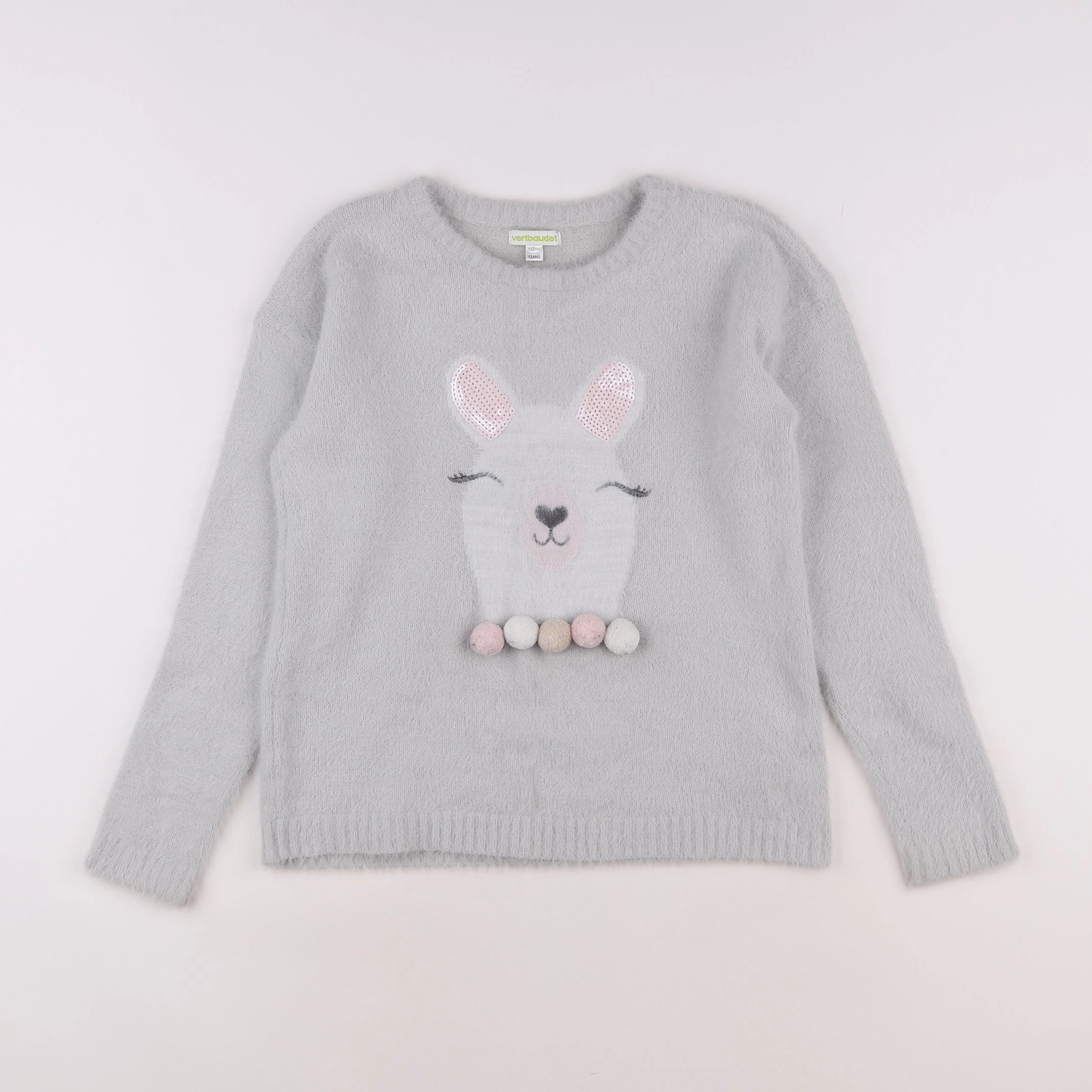 Vertbaudet - pull gris - 12 ans
