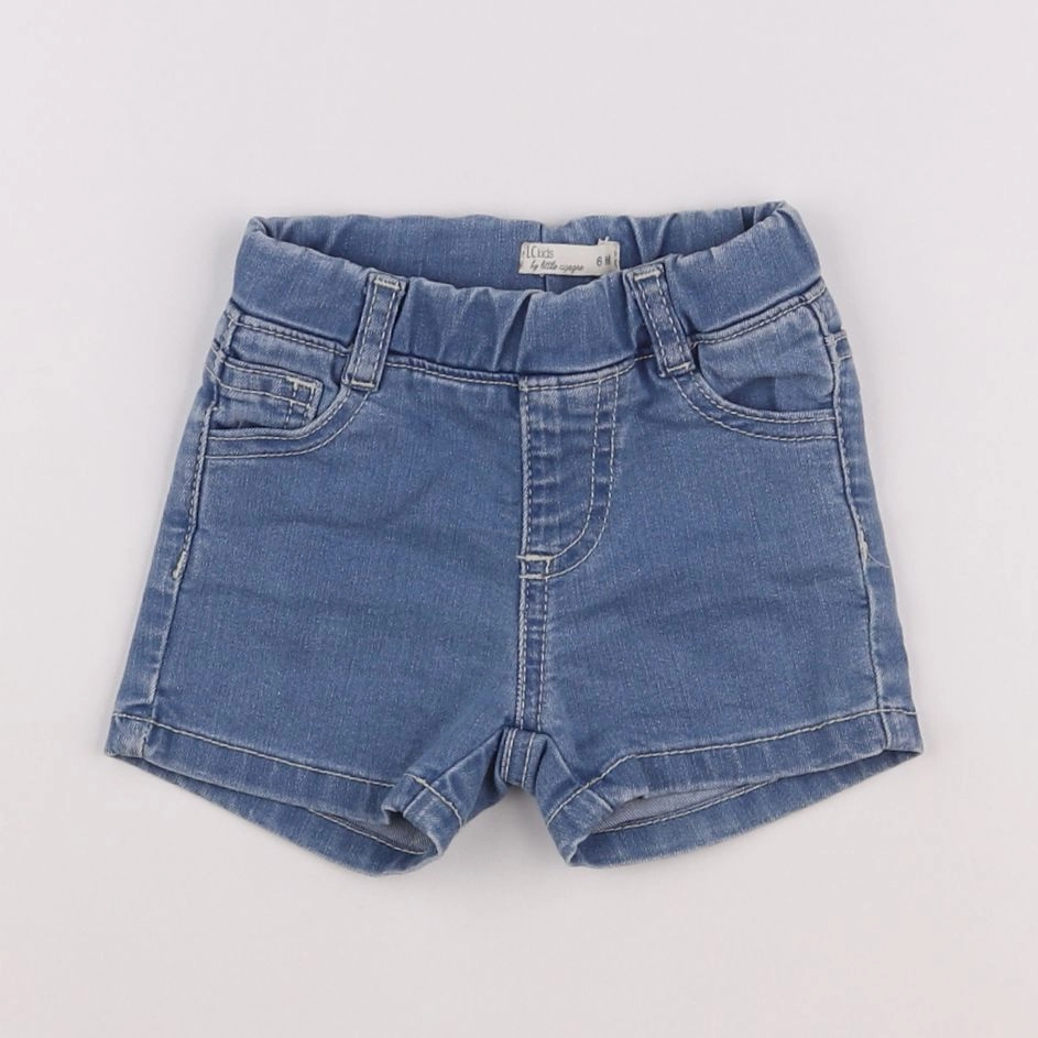 Little Cigogne - short bleu - 6 mois