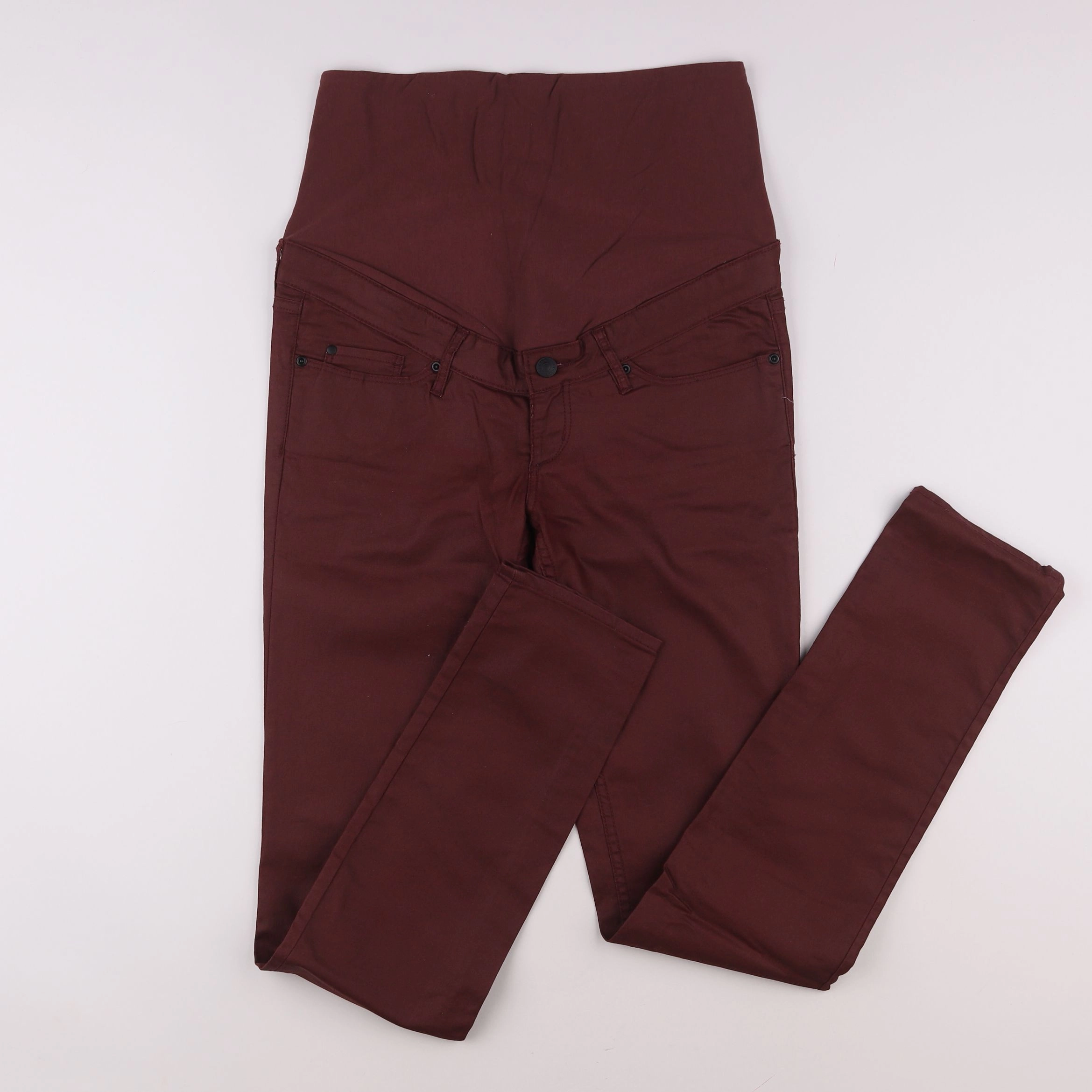 H&M - pantalon grossesse rouge - 40