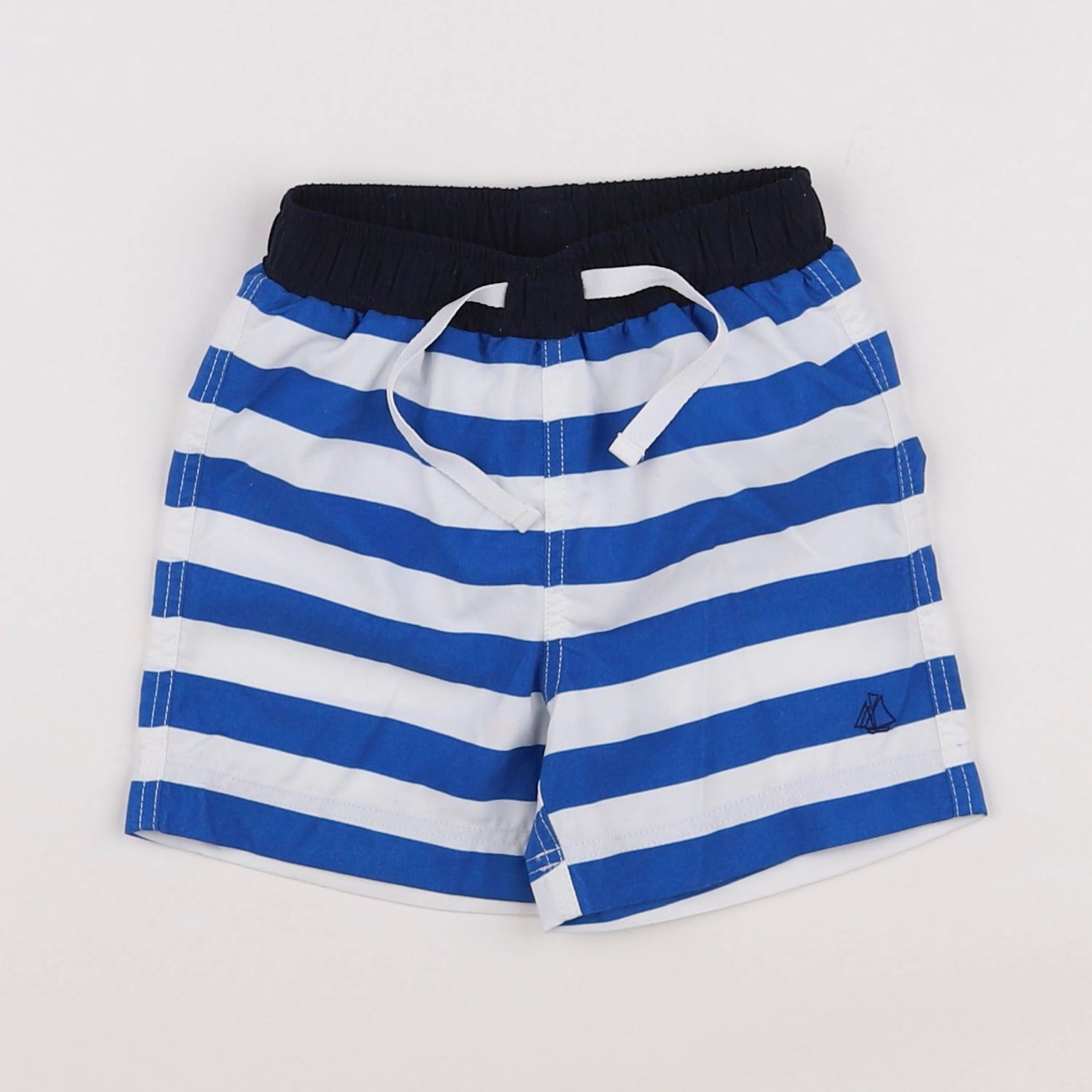 Petit Bateau - maillot de bain bleu, blanc - 12 mois