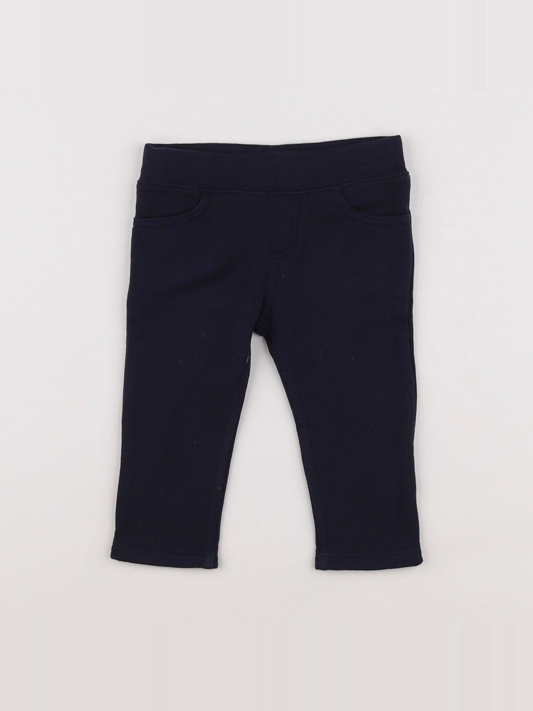 Petit Bateau - pantalon bleu - 6 mois