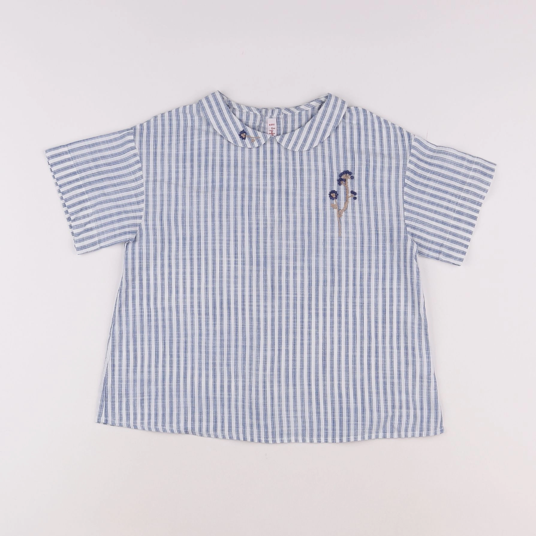 Il Gufo - blouse bleu, blanc - 8 ans