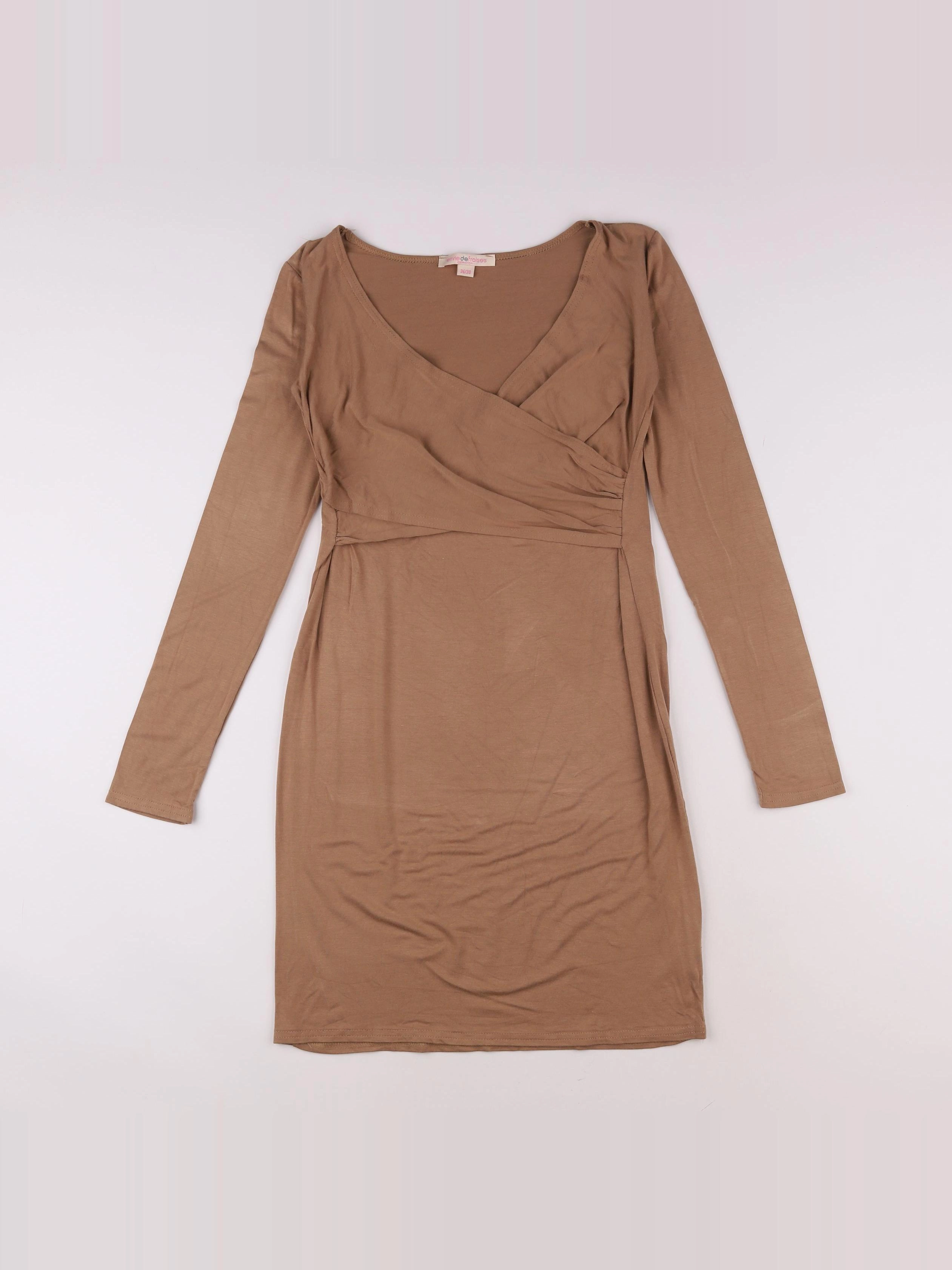 Envie de fraise - robe grossesse marron - 36 à 38