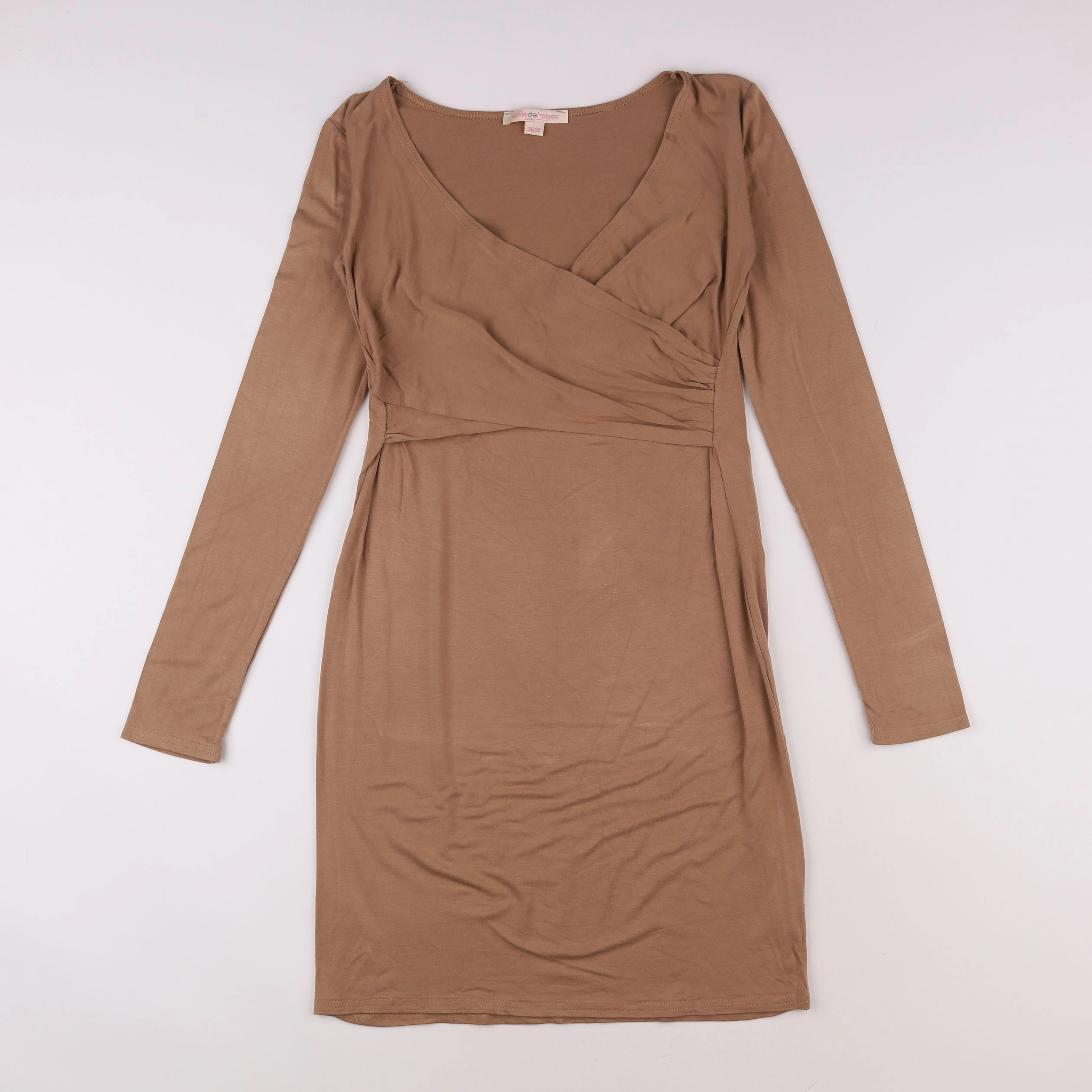 Envie de fraise - robe grossesse marron - 36 à 38