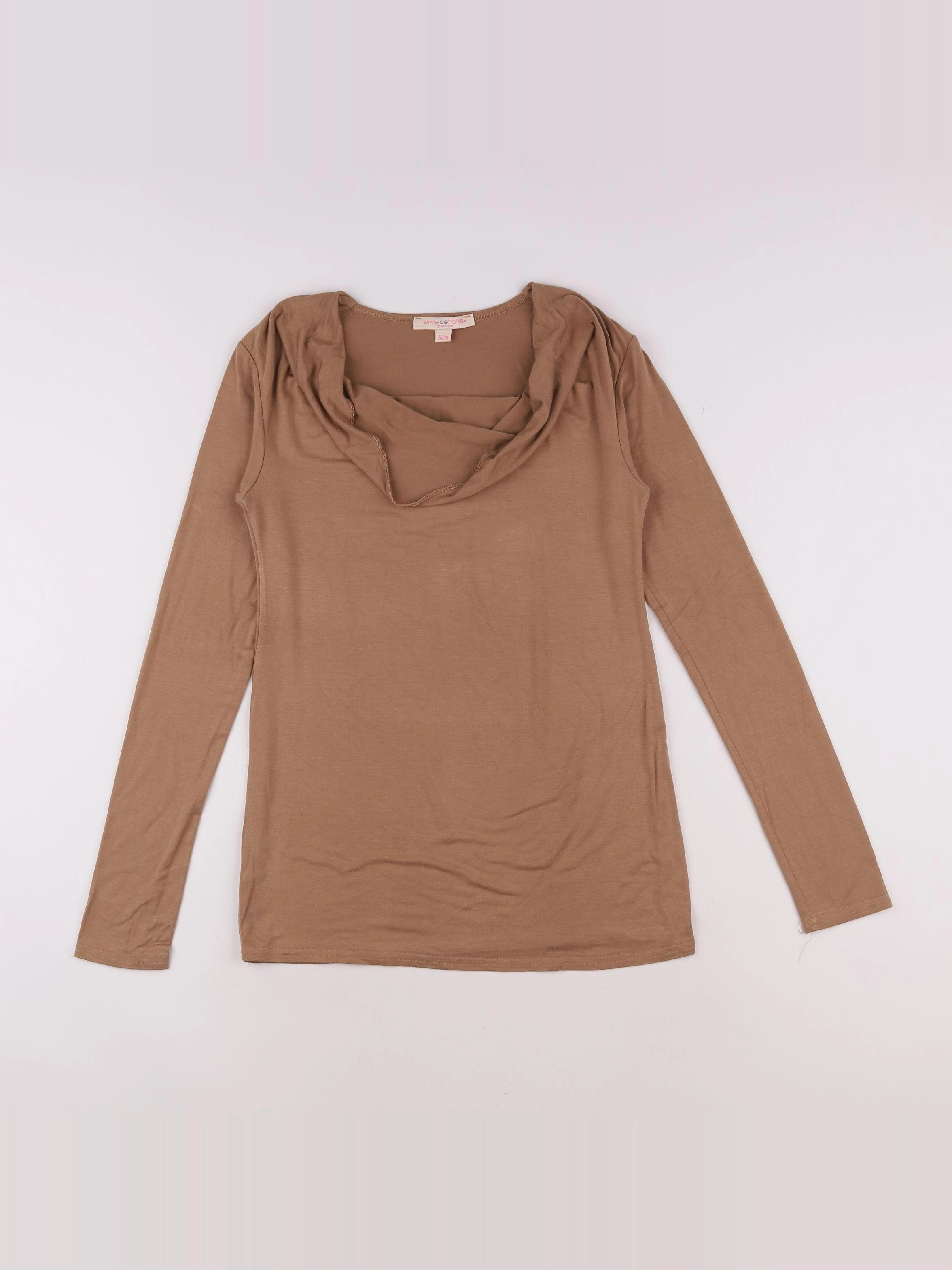 Envie de fraise - tee-shirt grossesse marron - 36 à 38