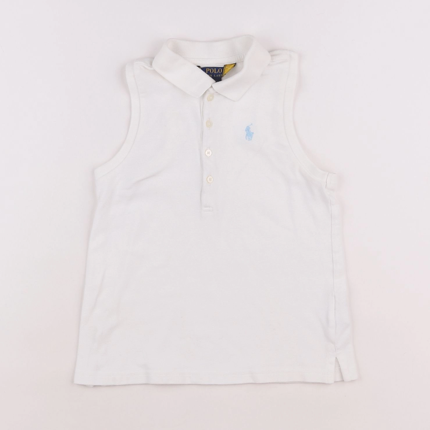 Ralph Lauren - polo blanc - 7 ans