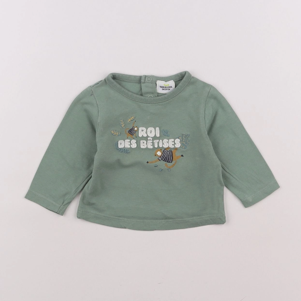 Tape à l'oeil - tee-shirt vert - 3 mois