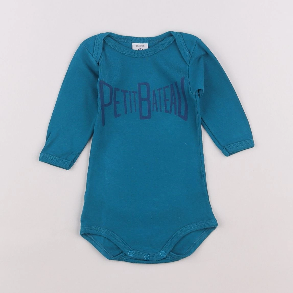 Petit Bateau - body bleu - 3 mois