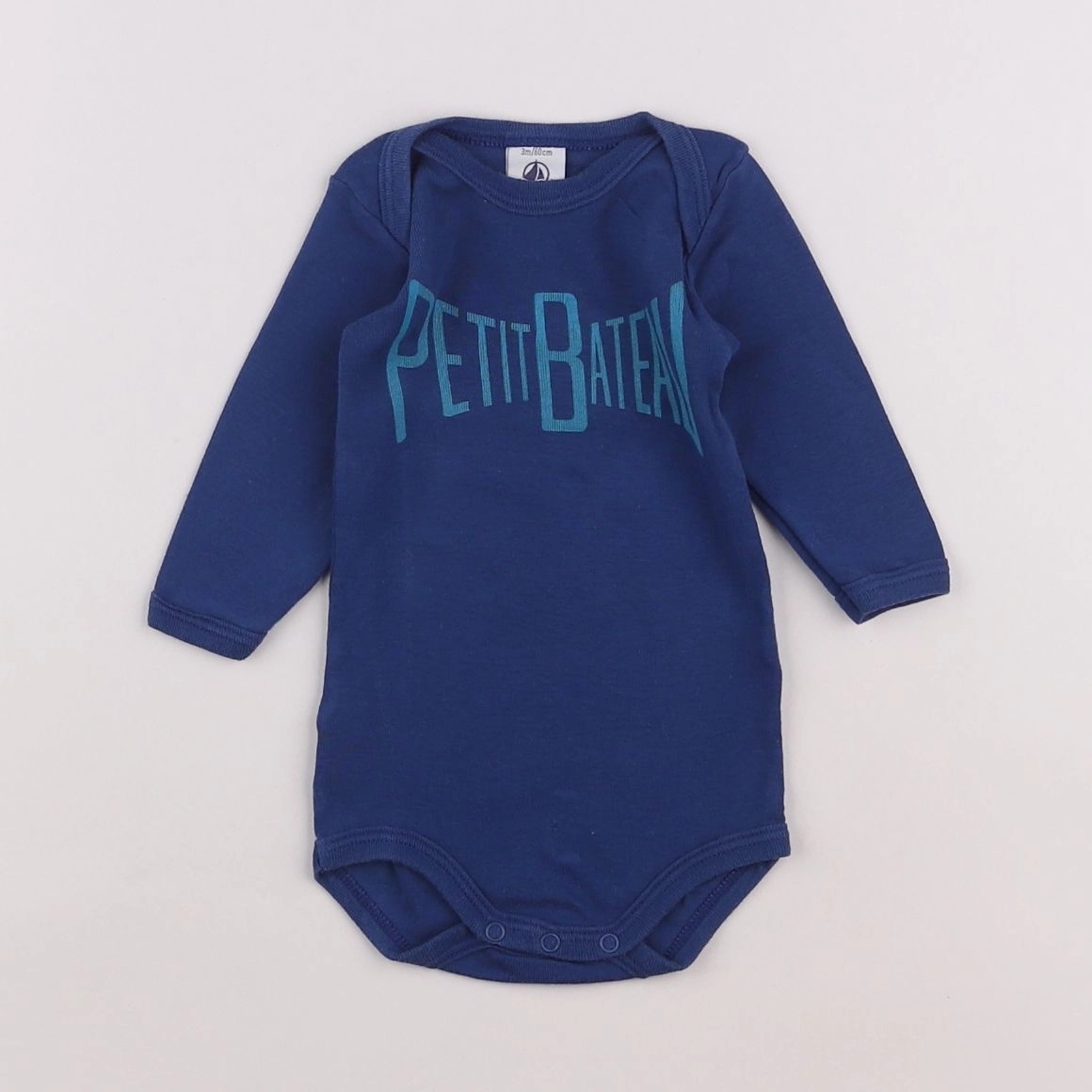 Petit Bateau - body bleu - 3 mois