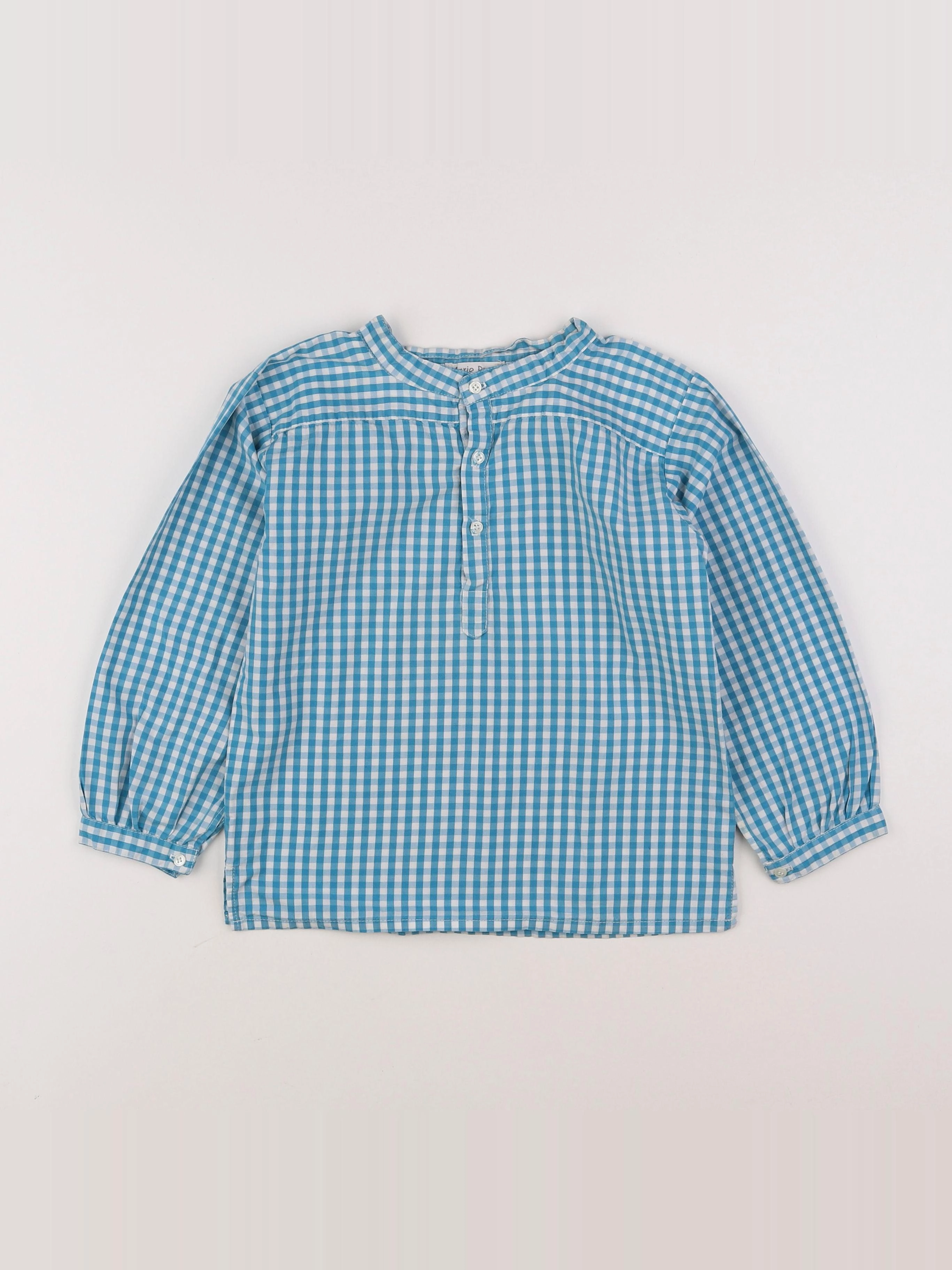 Marie Puce - chemise bleu - 8 ans